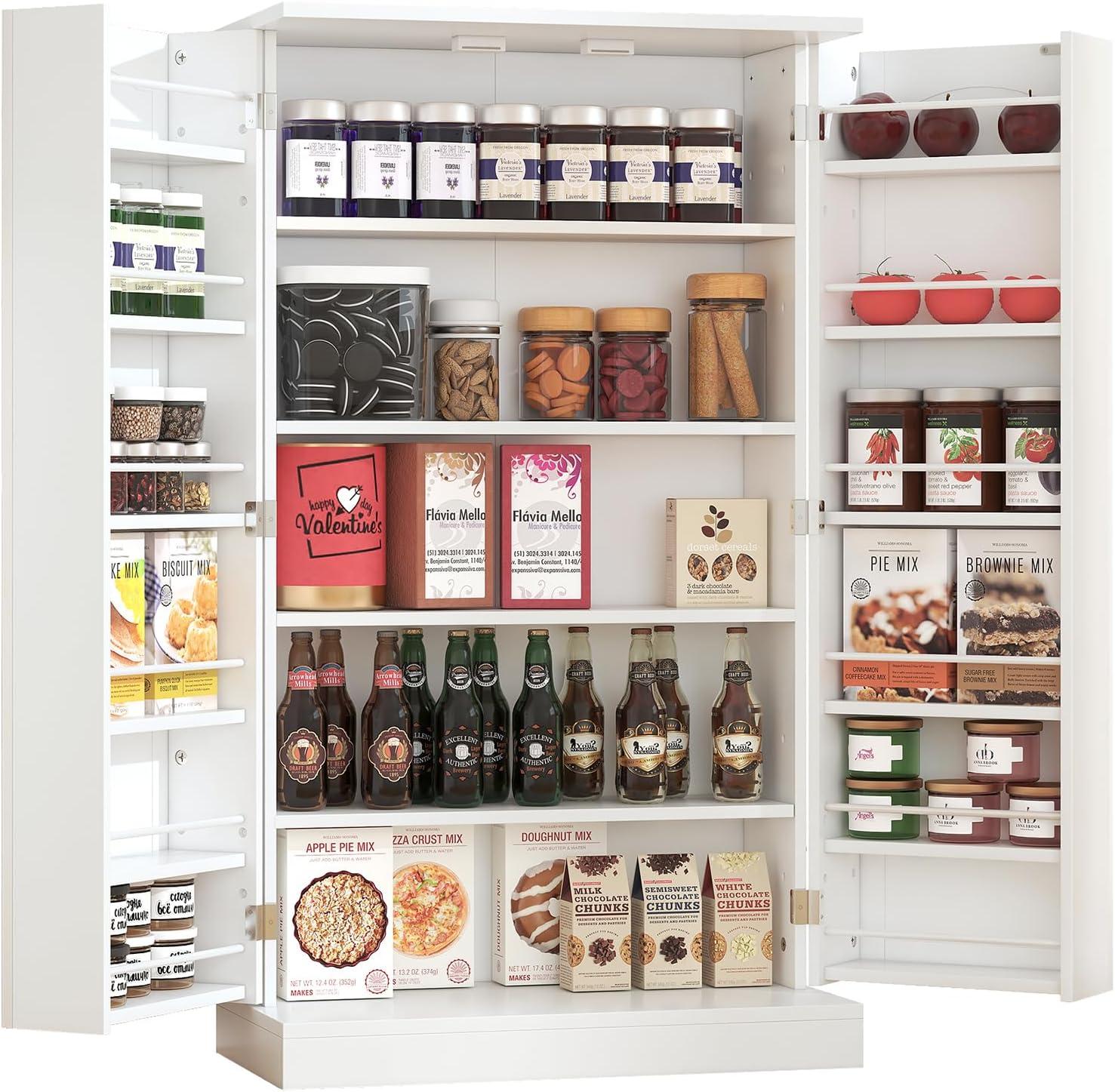 Yusong Kitchen Pantry, Special Pantry Storage Cabinet with Doors, Innovative Cab...