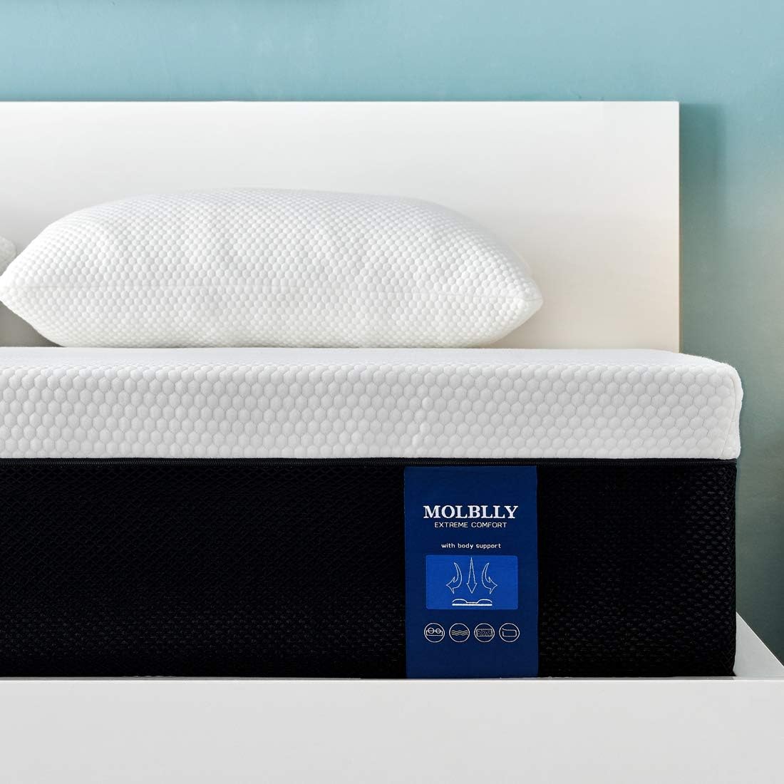 Molblly Single Mattress,Single Memory Foam Mattress,Breathable Mattress,Medium F...