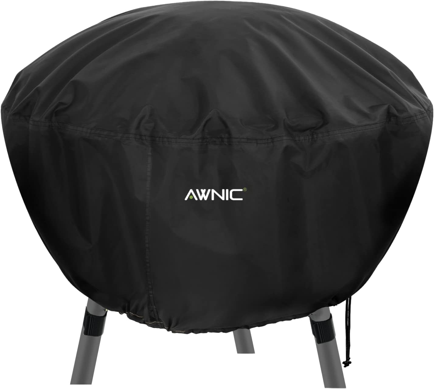 AWNIC Fire Pit Cover Waterproof Round Firepit Cover with 2 Hook and Loop Fastene...
