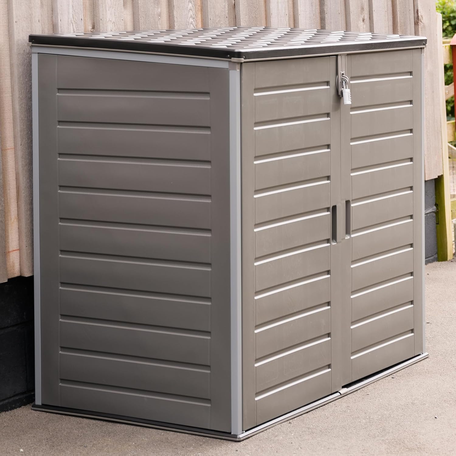 Olsen & Smith 1170L MASSIVE Capacity Outdoor Garden Storage Box With Padlock Pla...