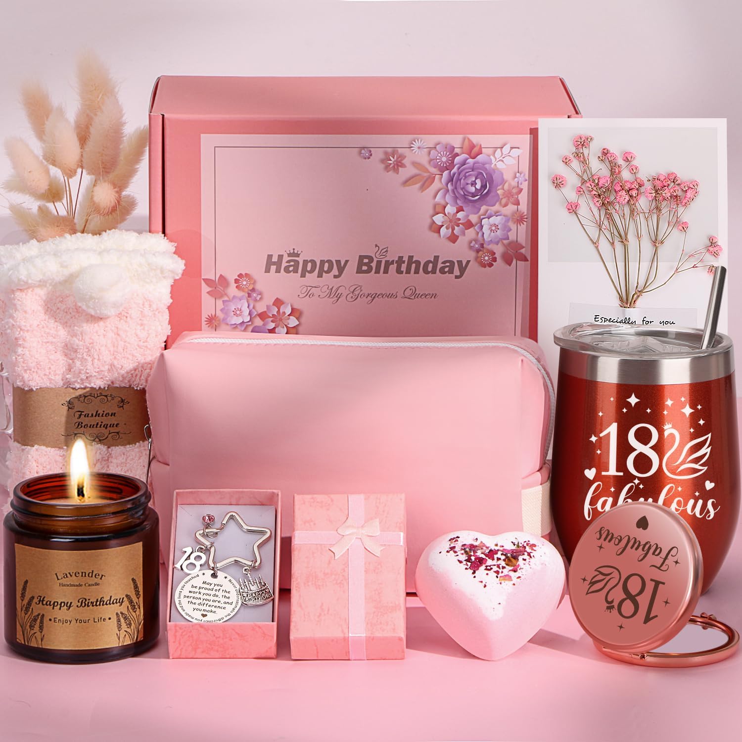 18th Birthday Gifts for Girls, Special Personalised 18th Birthday Hampers for He...