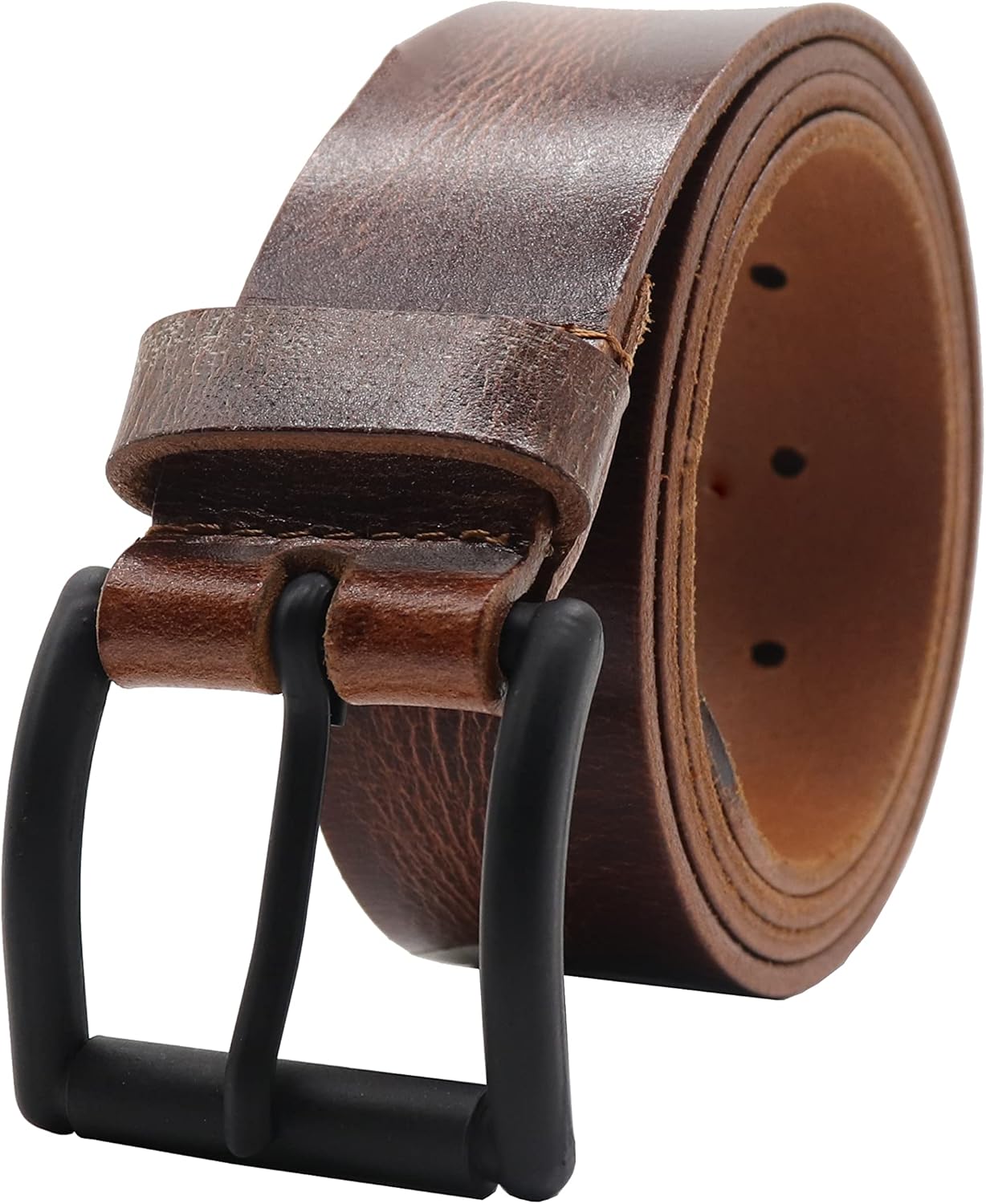 PELLE TORO Hunter Leather Belt for Men, Special Handmade Mens Belt for Jeans, In...