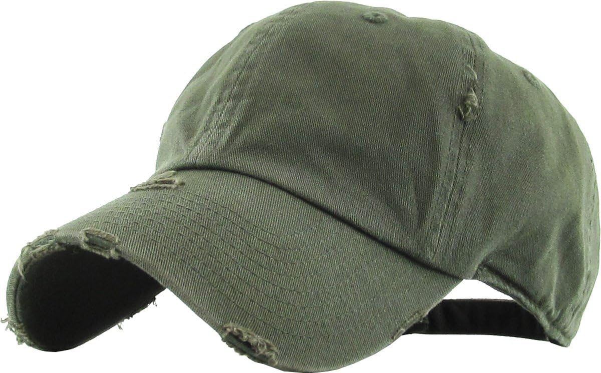 KBETHOS Vintage Washed Distressed Cotton Dad Hat Baseball Cap Adjustable Polo Tr...