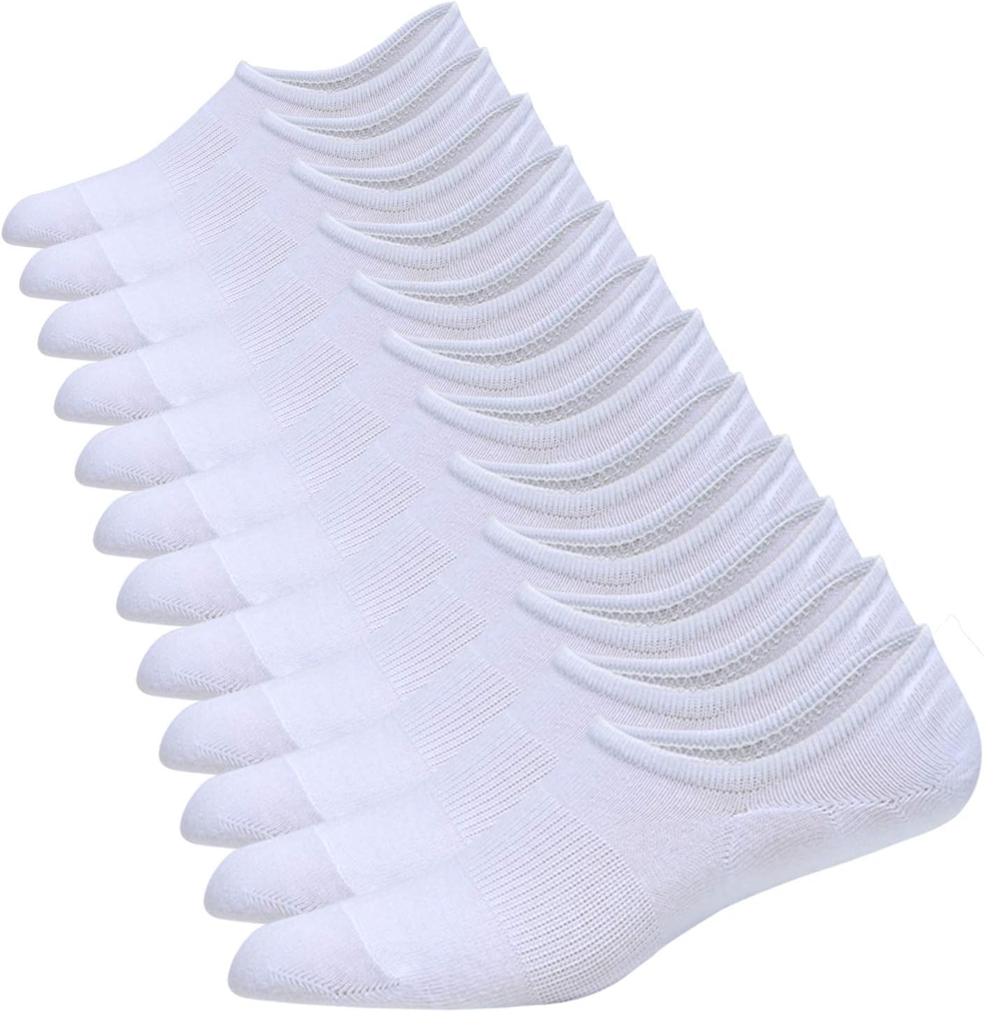 JORMATT Mens No Show Socks Cotton Low Cut Short Casual Socks Men With Non-Slip G...