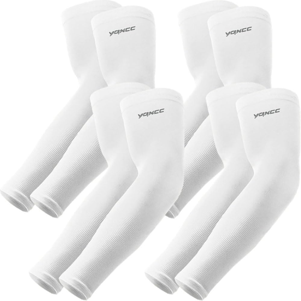 YQXCC 4 Pairs Arm Sleeves, Special Cooling UV Sun Protection Sports Compression...