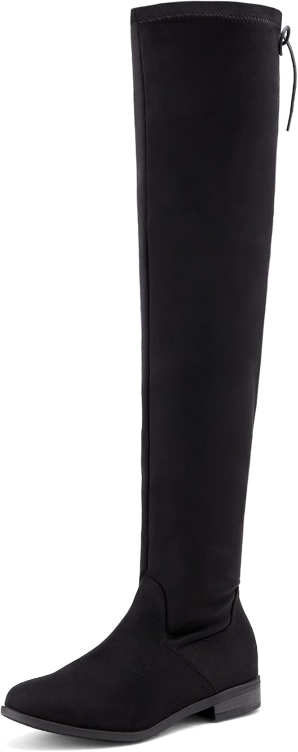 DREAM PAIRS Women's Boots, Special Over The Knee High Low Block Heel Riding Boot...