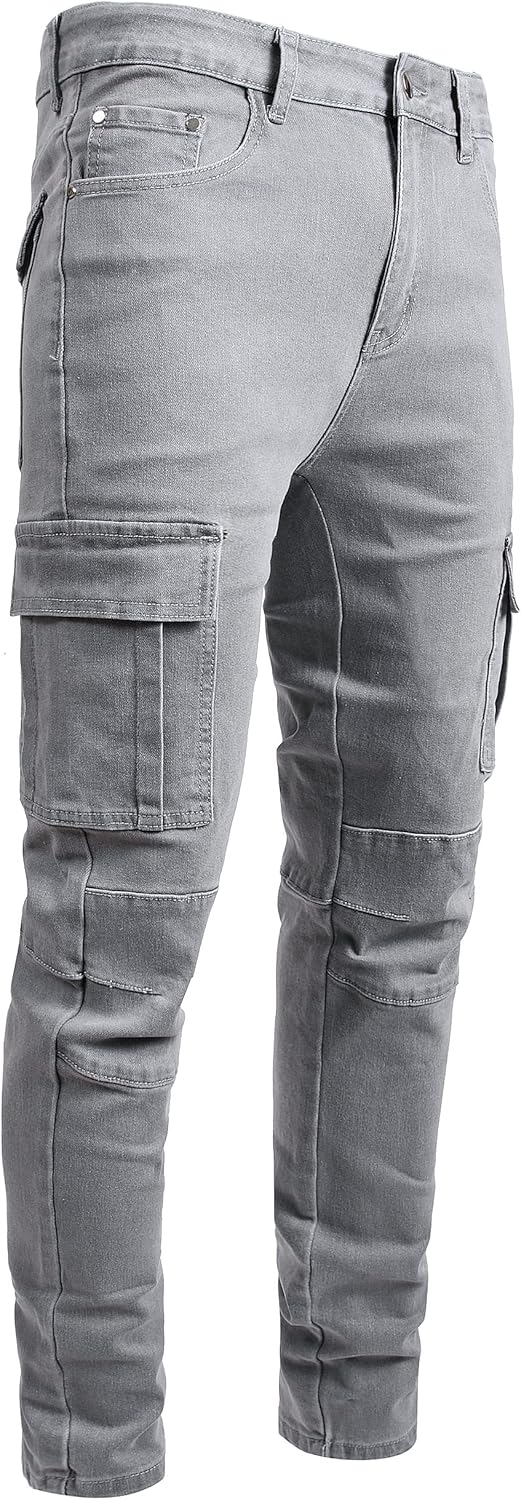 JUNBAOSS Men's Slim Fit Jeans Stretch Ripped Skinny Jeans for Men, Fashion Strai...