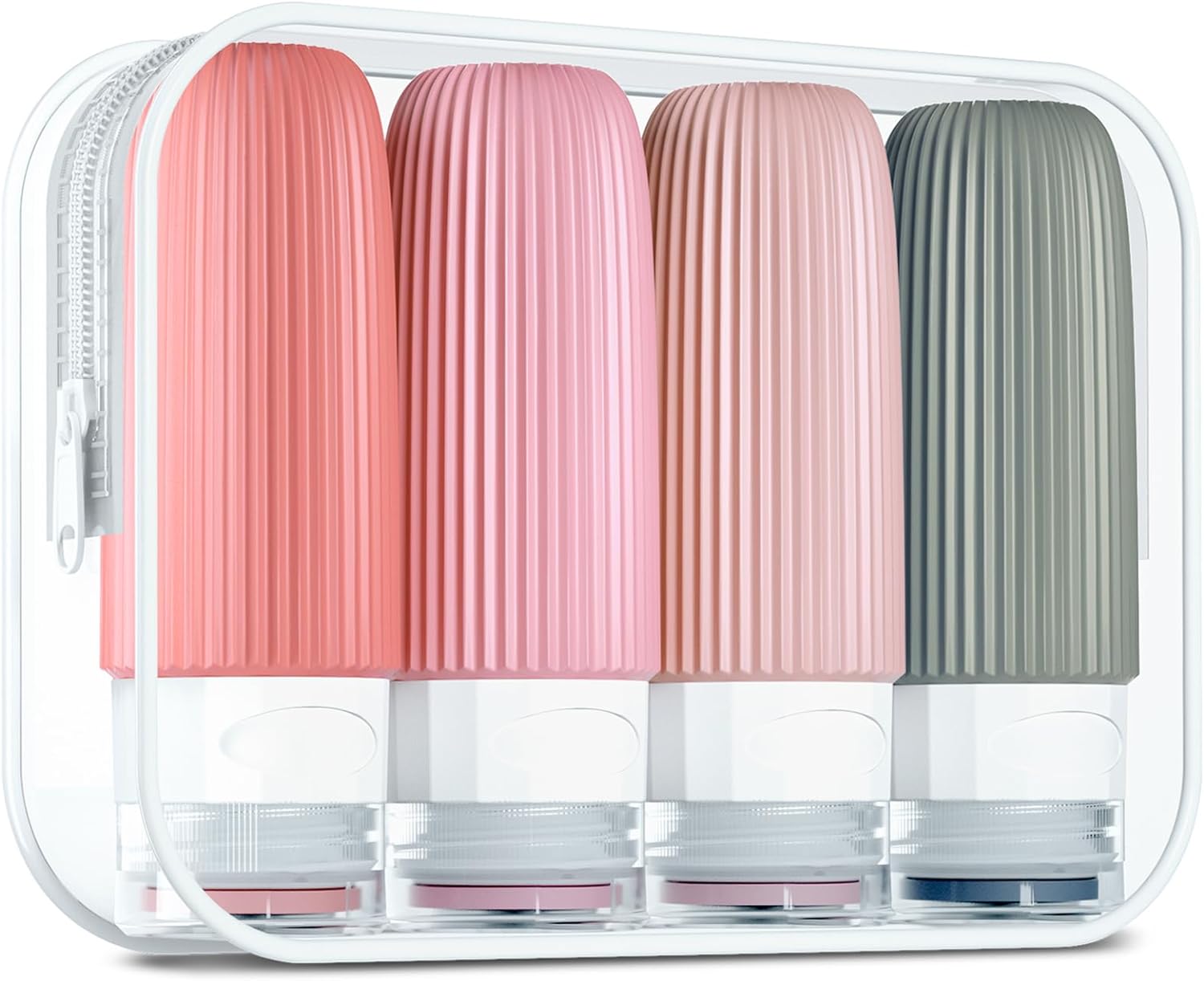 Gemice Travel Bottles for Toiletries, CAA Approved 60ml Silicone Travel Bottles,...
