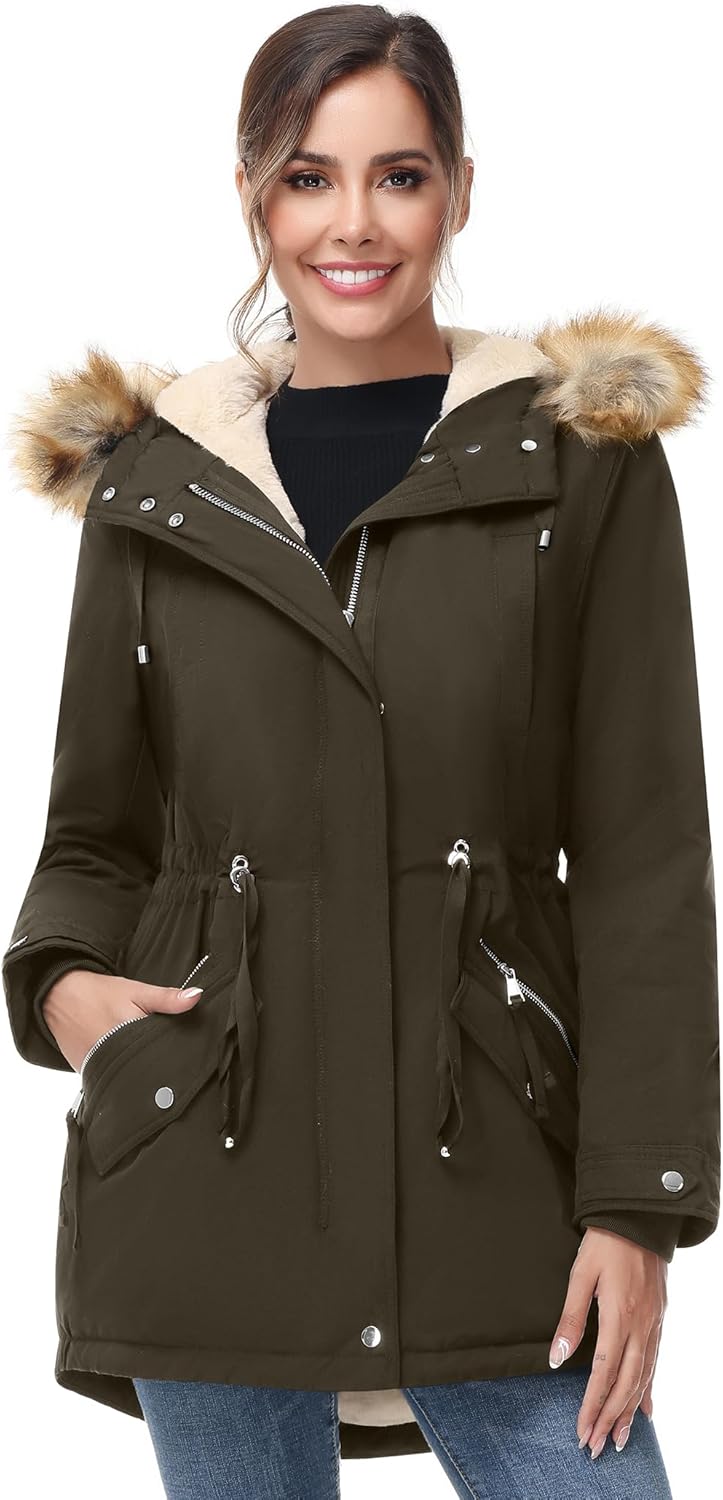 Unique ANOTHER CHOICE Women's Hooded Winter Coat, Special Winter Parka Jacket Wa...