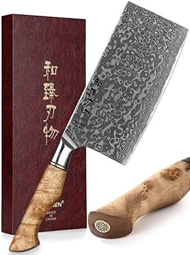 HEZHEN Meat Cleaver, Special Butcher Knife for Kitchen, Innovative Vegetable Cle...