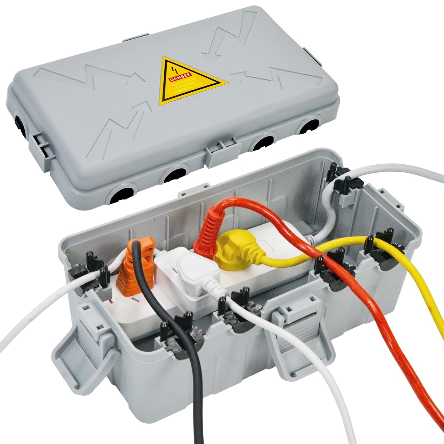 Hrensaw Outdoor Electrical Box, Weatherproof Connection Box w/6 Cable Seal Entry...