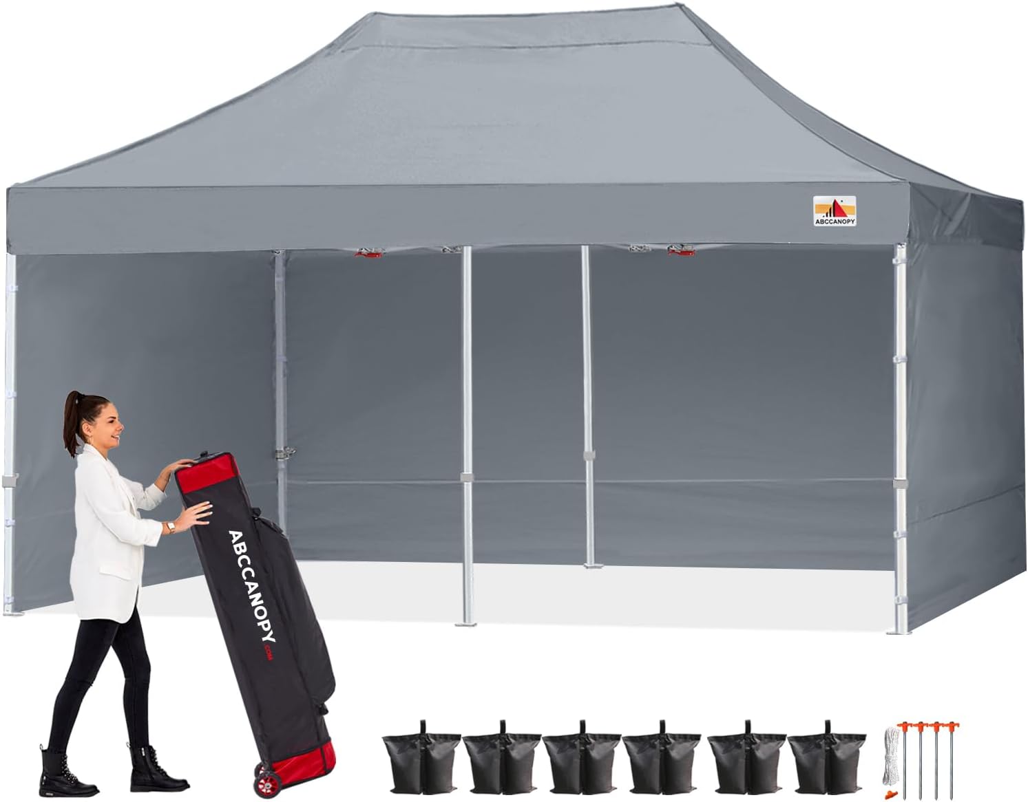 ABCCANOPY Pop Up Gazebo Canopy Commercial Tents Market stall with 4 Removable Si...