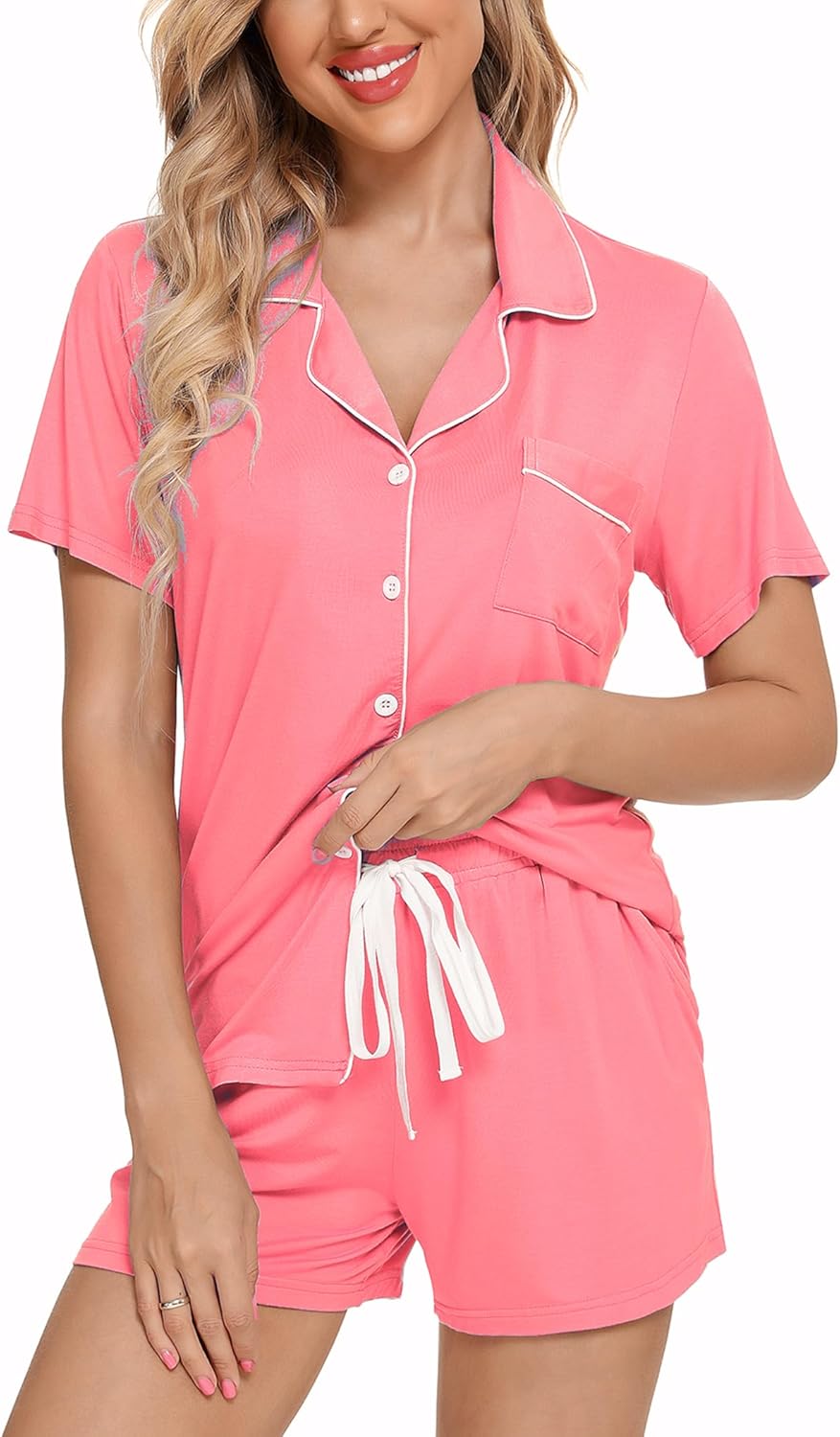 Leikar Womens Button Down Pajama Sets, Special Bride Pajamas Sets for Sleepwear,...