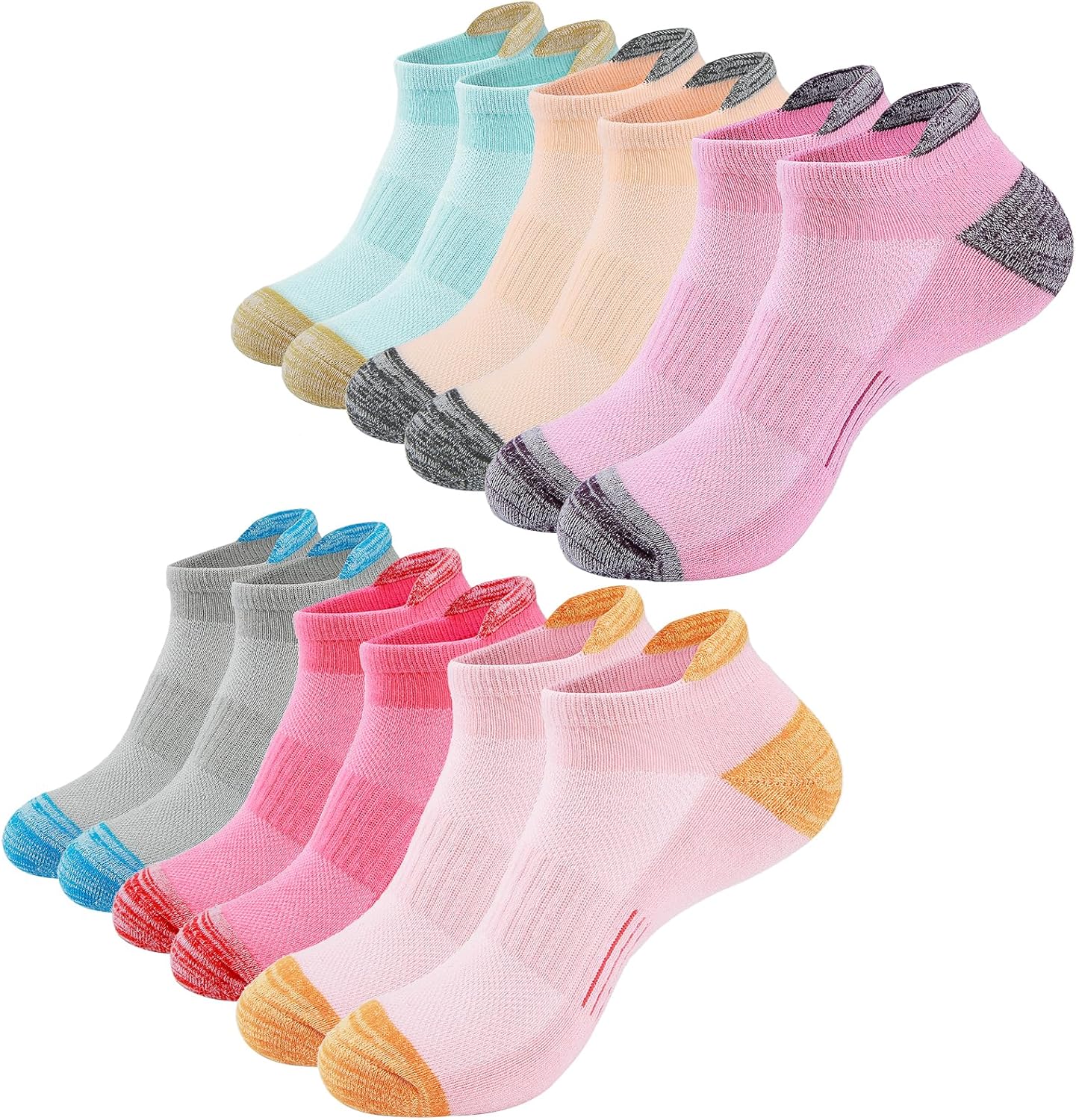 inaWarm Womens Running Socks 6 Pairs, Trainer Socks Women Sports Breathable Cush...