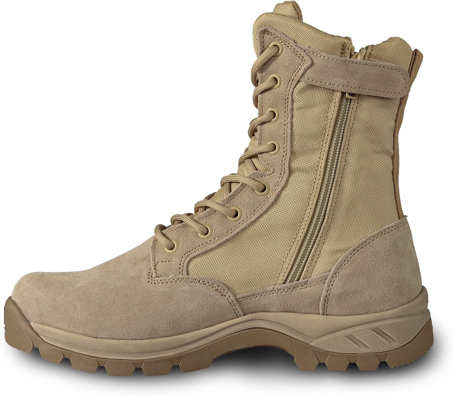 LUDEY Men's Breathable Military Boots Commando Outdoor Desert Tactical Boots Com...