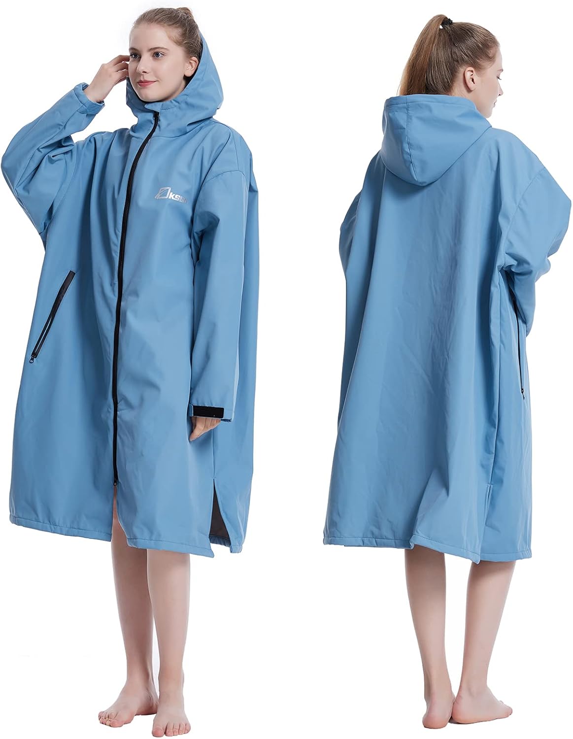 Oksun Waterproof Changing Robe for Adult,Windproof Swimming Oversized Poncho Coa...