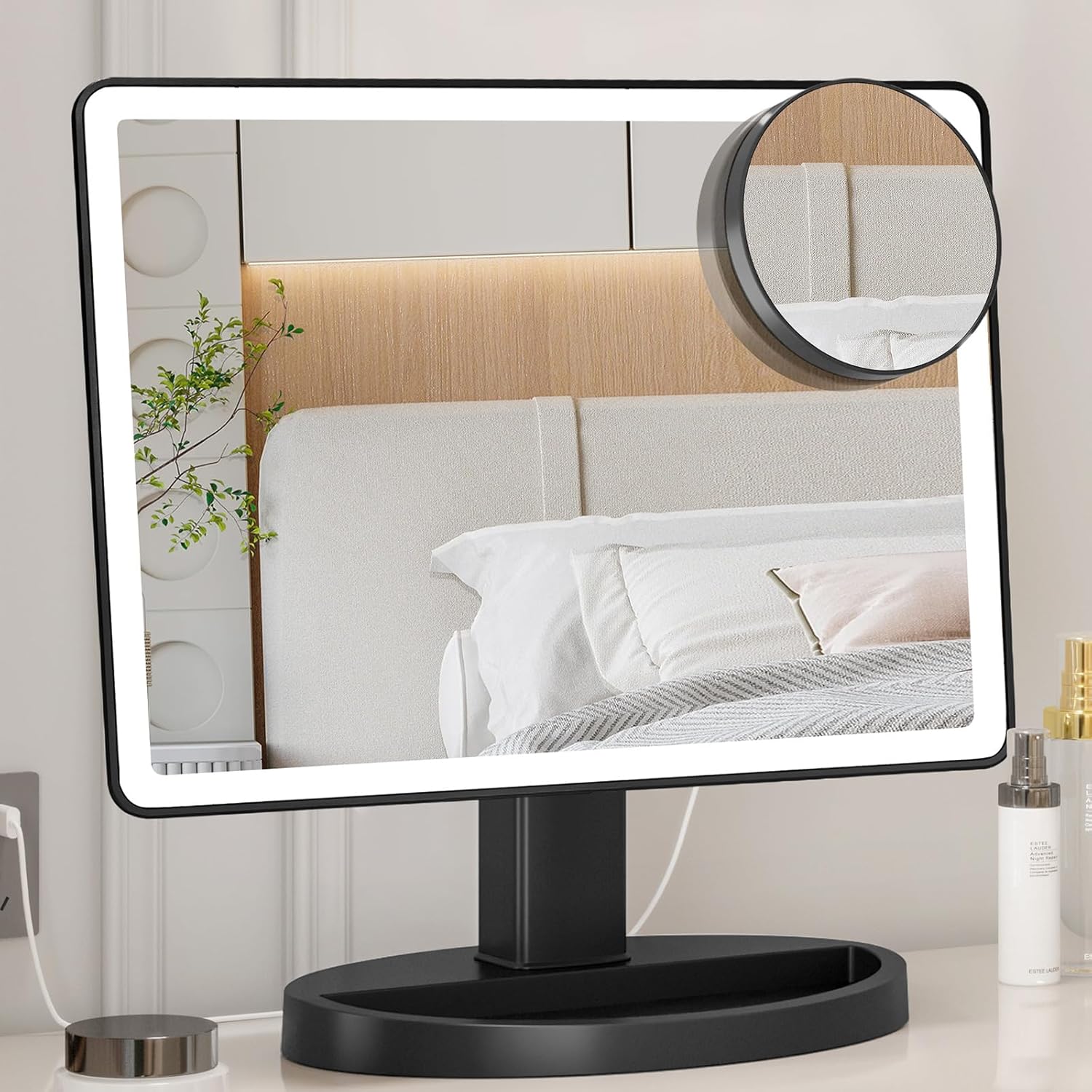 Large Lighted Vanity Makeup Mirror, High-Quality X-Large Model Cosmetic Mirror,...