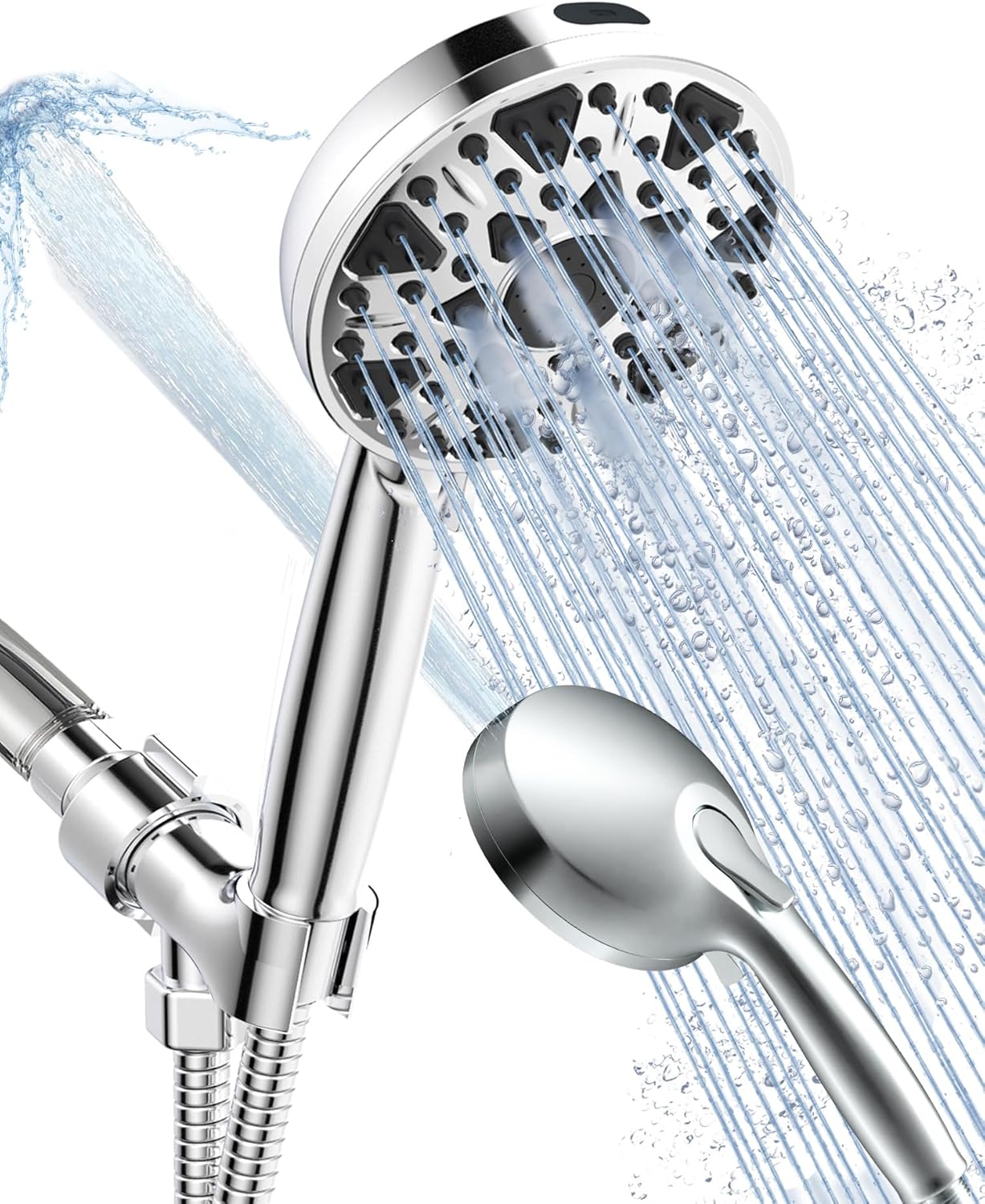 Shower Head with Handheld High Pressure Multi-Function 7 modes, Built-in Power W...