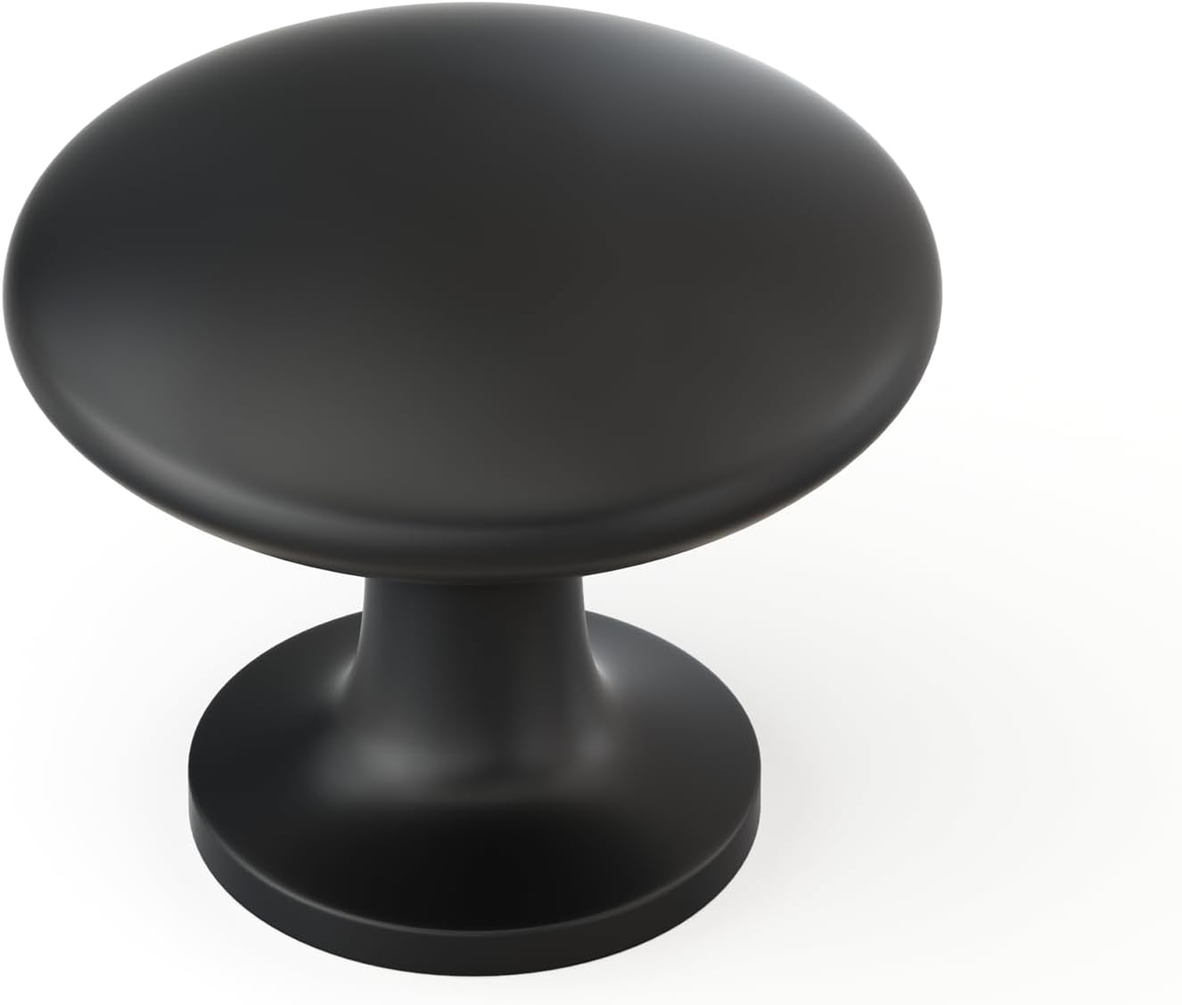 LONTAN 10 Pieces Black Door Knobs Drawer Knobs Zinc Alloy Cupboard Door Knob Bla...