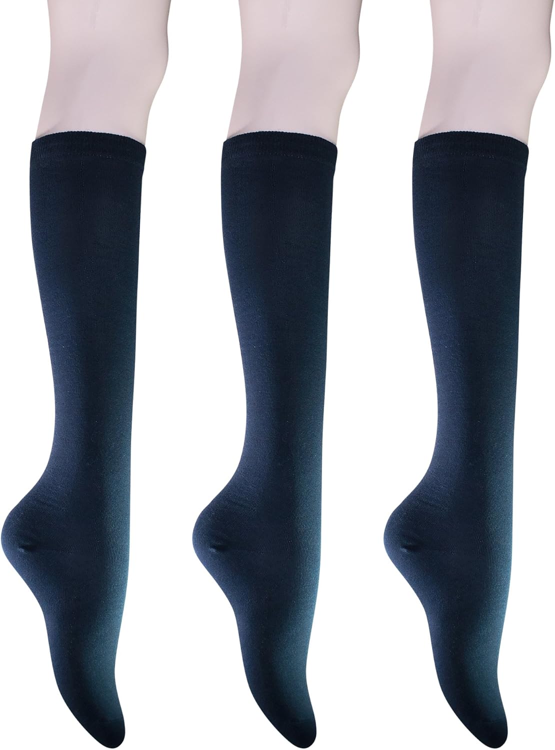 KONY Women's Cotton Knee High Socks - Casual Solid & Striped Colors Fashion Sock...