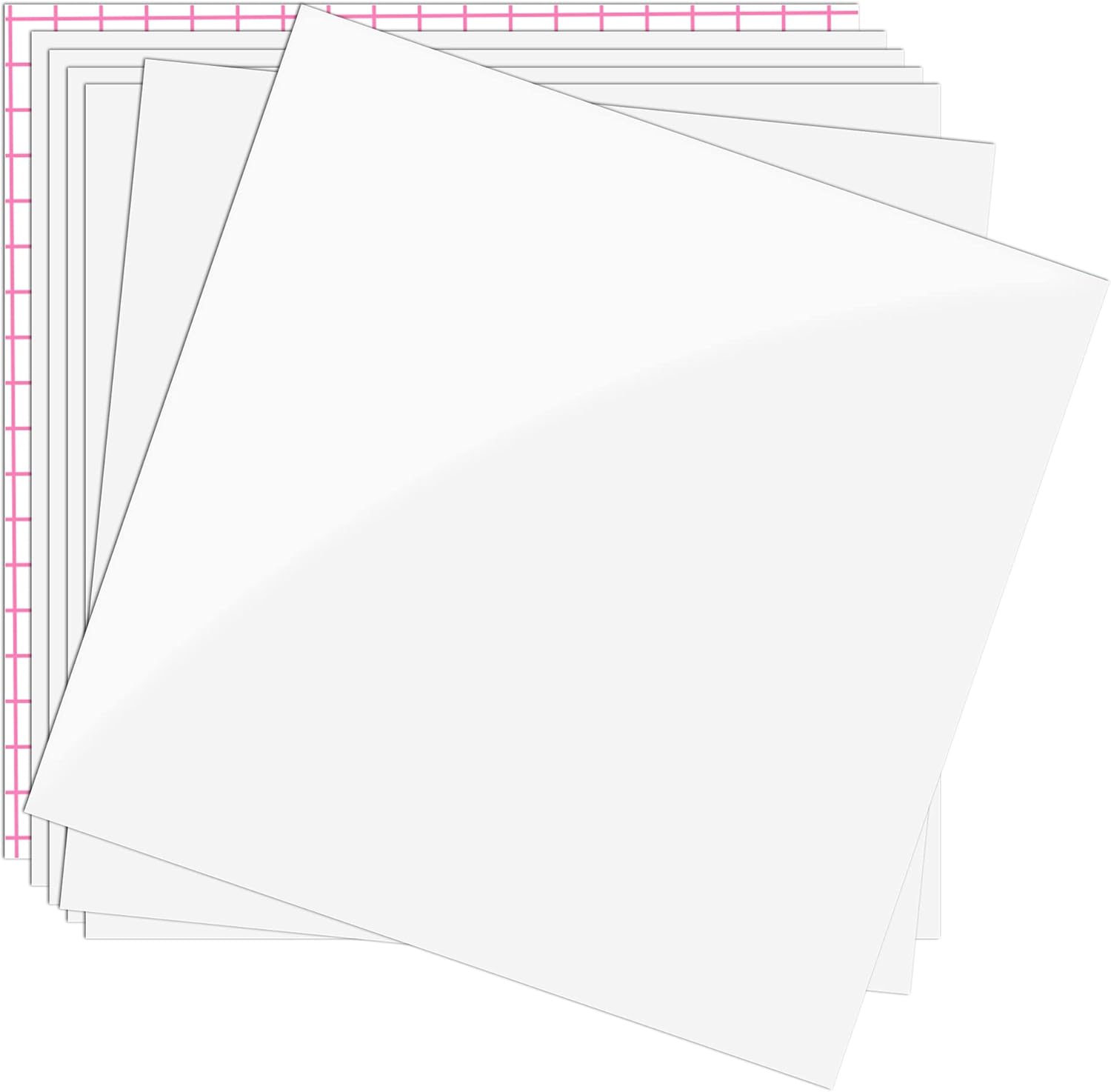 Prime Vinyl Permanent Vinyl, 7 Pack Glossy White Self Adhesive Vinyl- 6 Vinyl Sh...