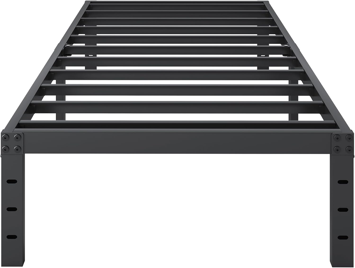 Twin Bed Frames, 14 Inch High Metal Platform Bed Frame Mattress Foundation with...