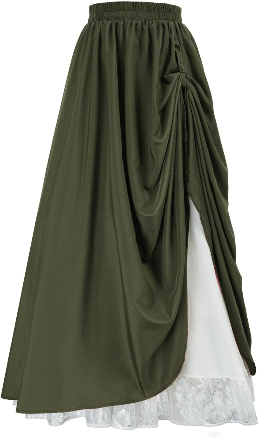 Scarlet Darkness Maxi Skirt, Special Long Skirt for Women, Unique Double Layered...