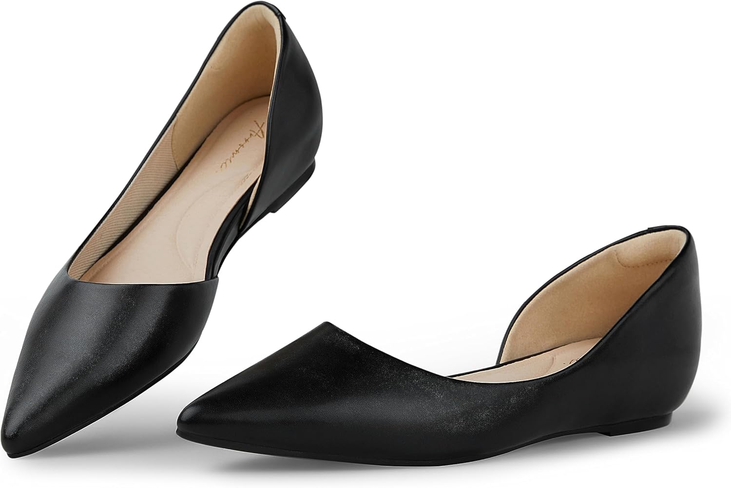 Arromic Flats Shoes for Women, Low Wedge Pointed Toe Women Flats with Inner Heel...