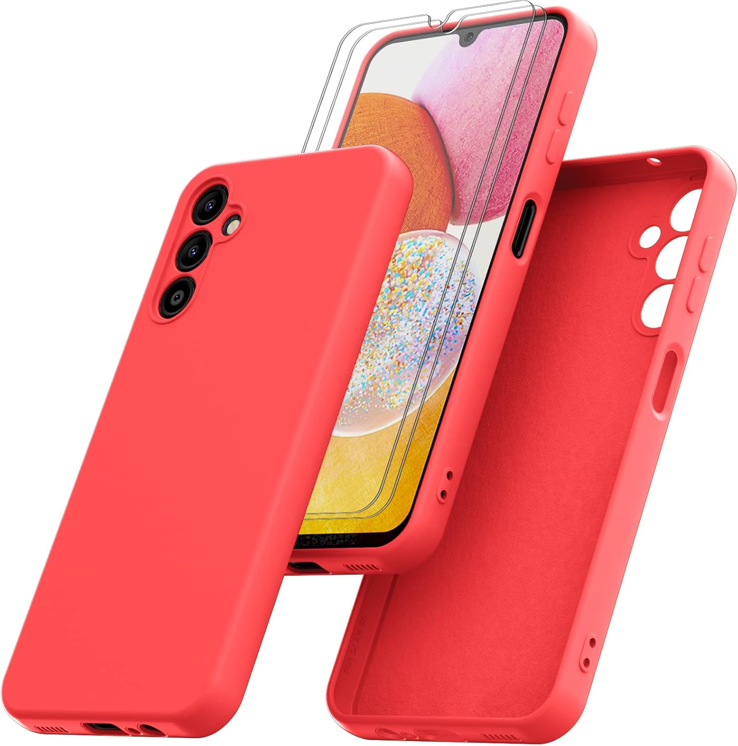 Giolus Case for Samsung Galaxy A14 4G / 5G Case Silicone with 2 Pack Screen Prot...