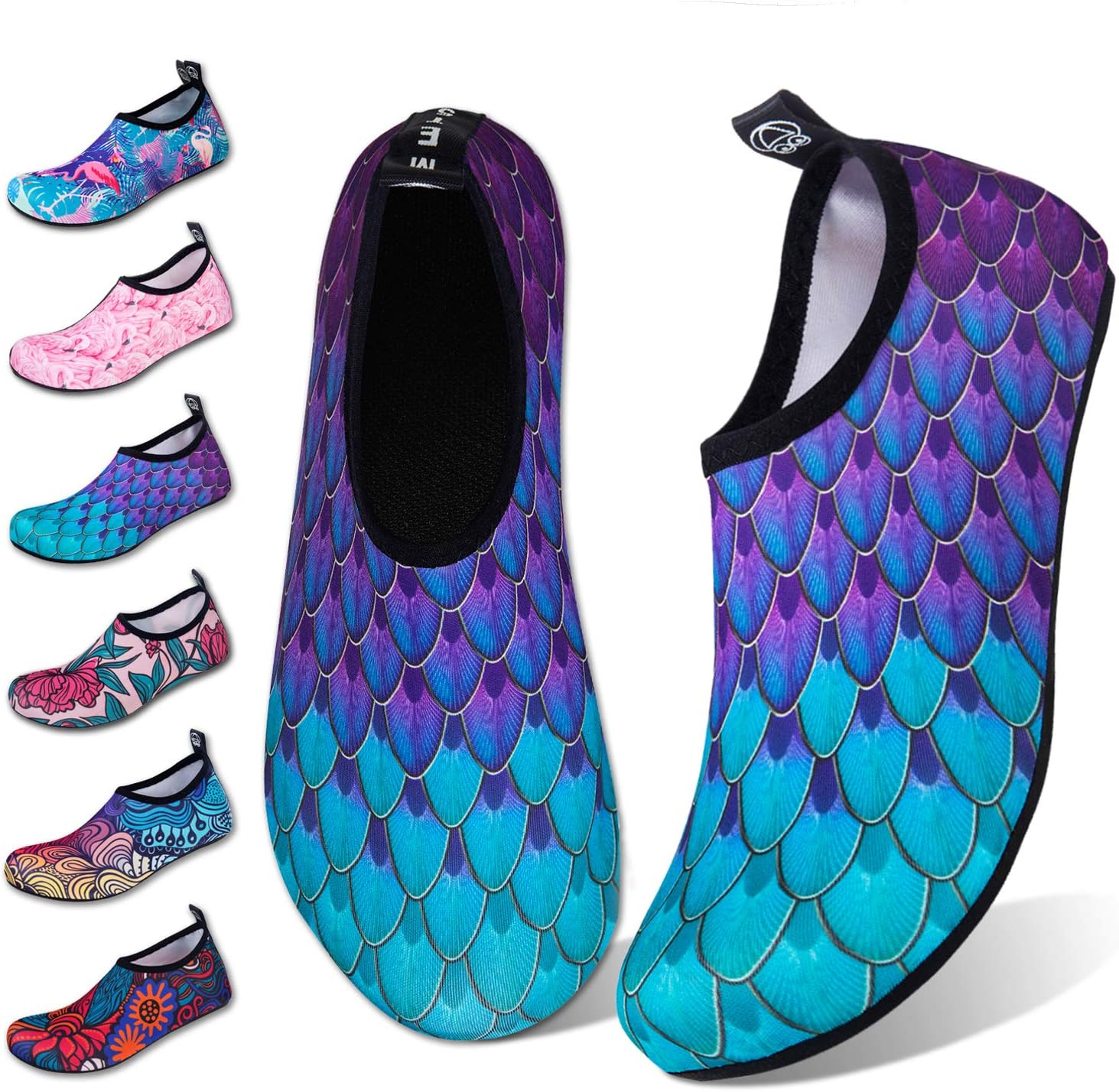 WateLves Water Shoes, Special Aqua Socks for Womens and Mens, Unique Barefoot Qu...