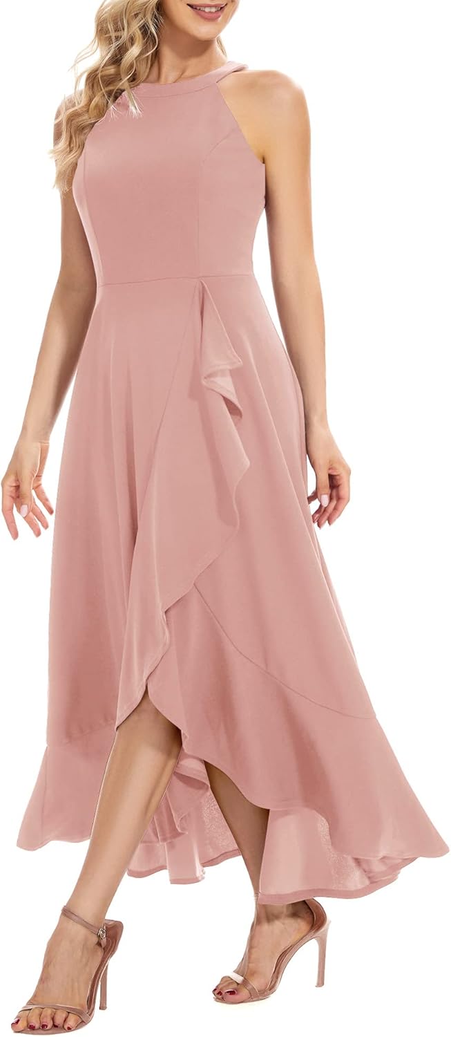 Dressystar Womens Halter Split Hem Party Dress Elegant Long Formal Prom Dress Co...