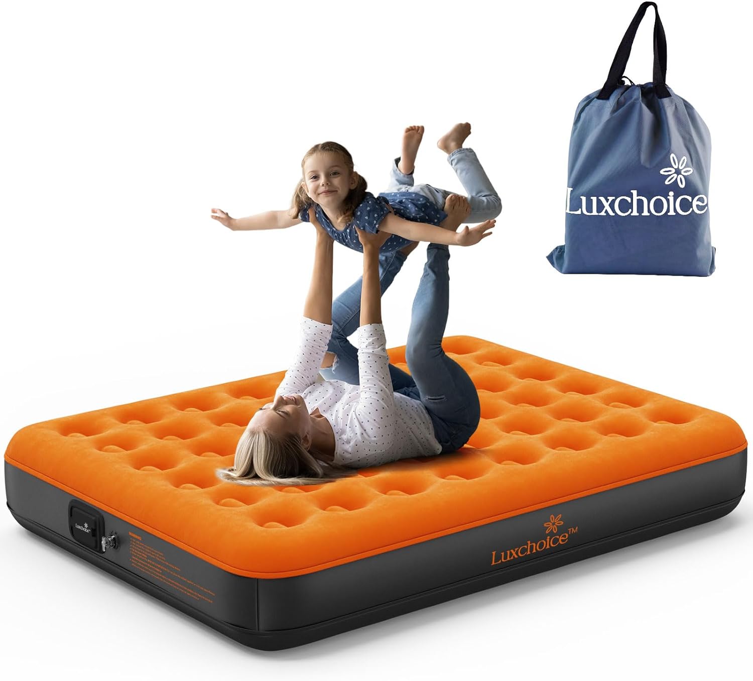 Air Mattress with Built-in USB Rechargeable Pump Camping Inflatable Mattress Por...