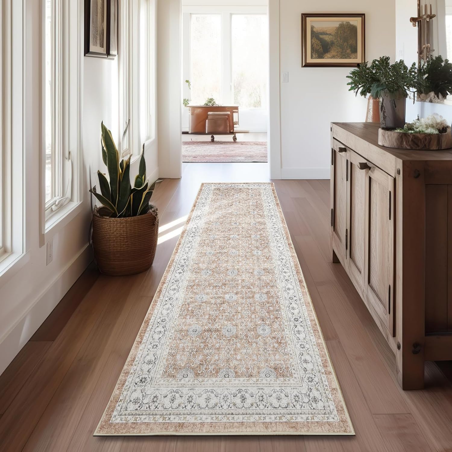 jinchan Runner Rug, Special Washable Runner Rug with Rubber Backing, High-Qualit...