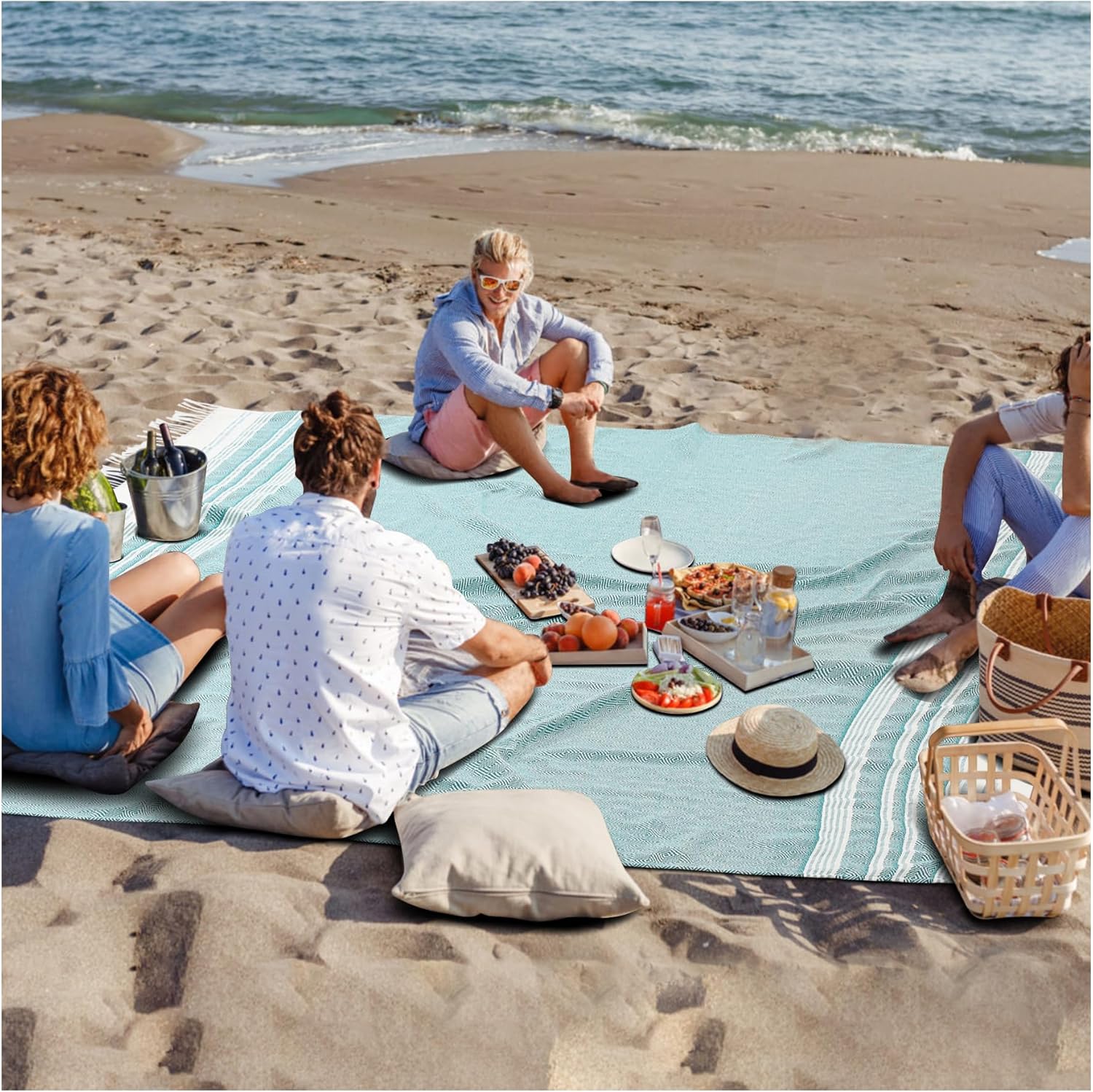Extra Large Picnic Blanket Outdoor Turkish Beach Towel Camping Blanket ark Stadi...