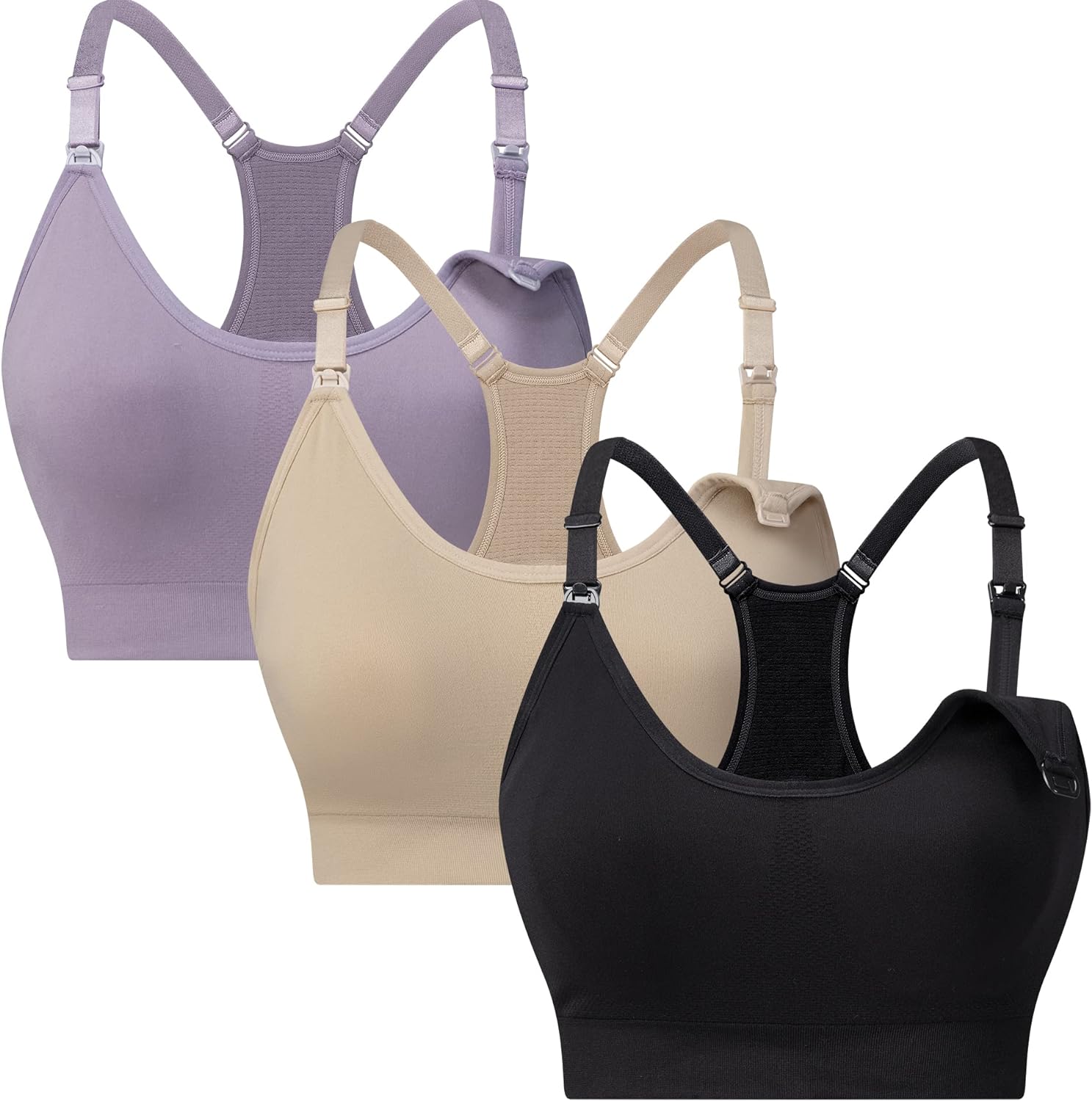 **Best Suekaphin 3 Pack Sports Nursing Maternity Bra, Special Wirefree Bra for W...