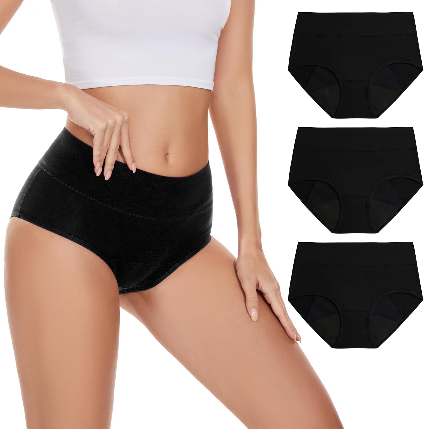 POKARLA Incontinence Pants Women High Absorbency Period Underwear Heavy Flow Lea...