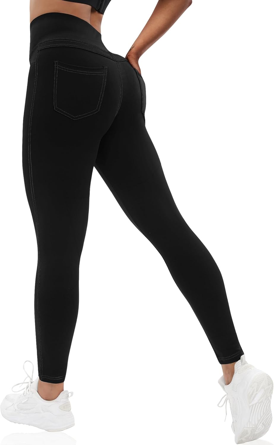 VOOVEEYA Curvy Womens Leggings, High Waisted Yoga Pants with Back Pockets, Tummy...