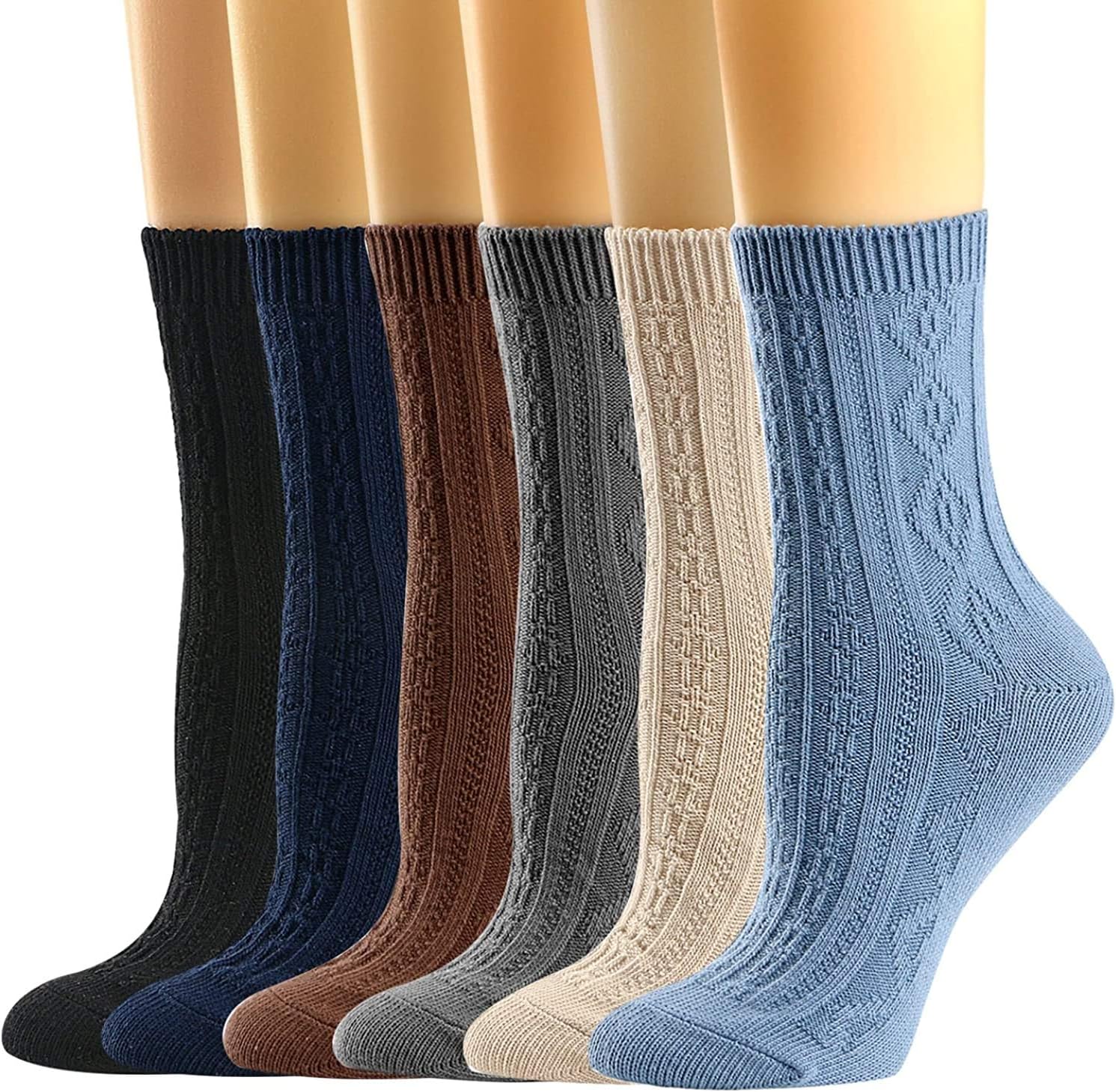 Mcool Mary Womens Crew Socks, Special Casual Knit Cotton Comfy Dress Socks, Inno...