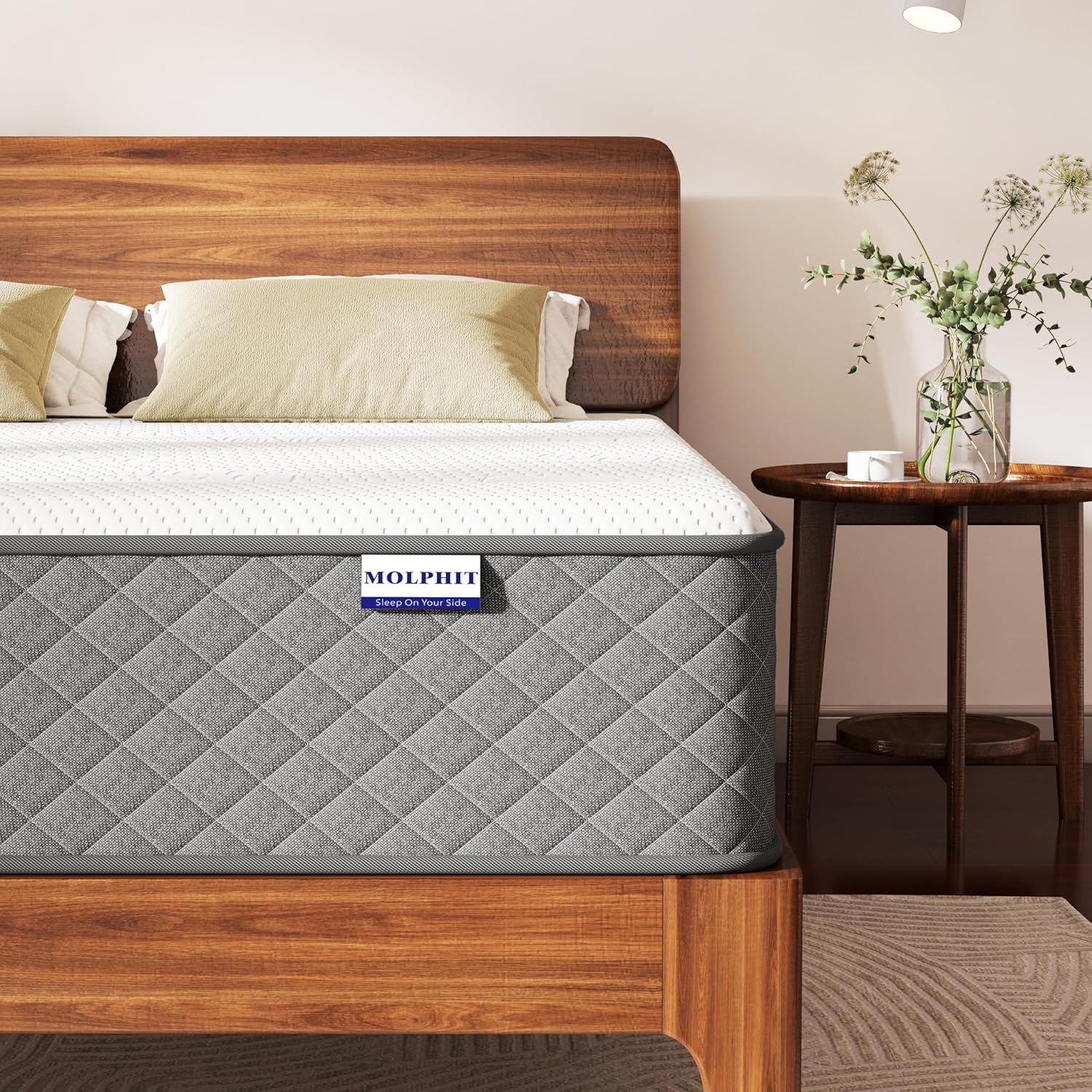MOLPHIT Small Double Mattress Hybrid Pocket Sprung Memory Foam Mattress Durable...