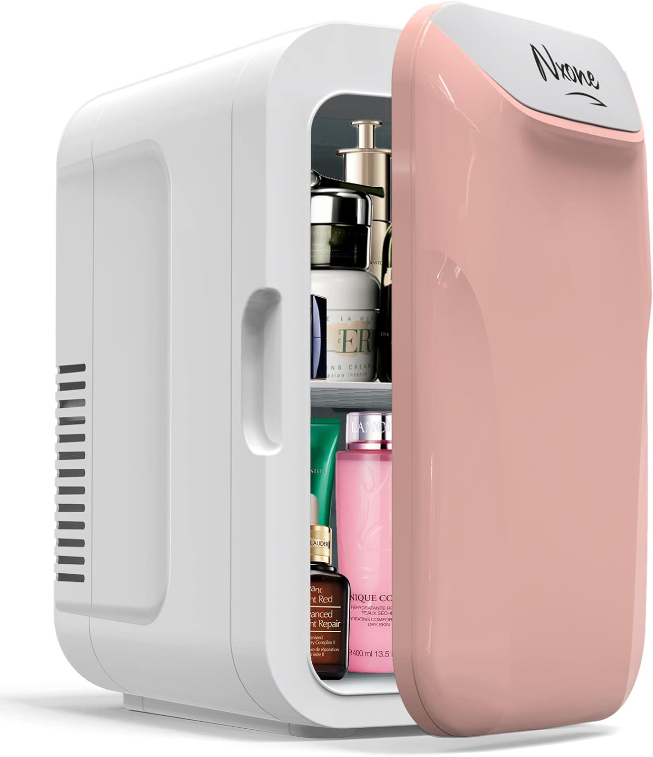 NXONE Mini Fridge,8 Can/6 Liter Small Refrigerator,110VAC/ 12V DC Portable Therm...