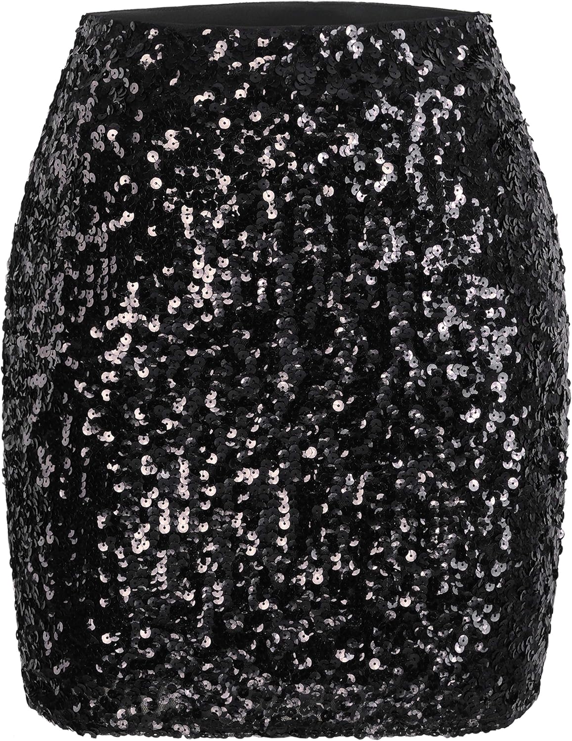 MANER Women's Sequin Skirt, Special Sparkle Stretchy Bodycon Mini Skirt, Unique...