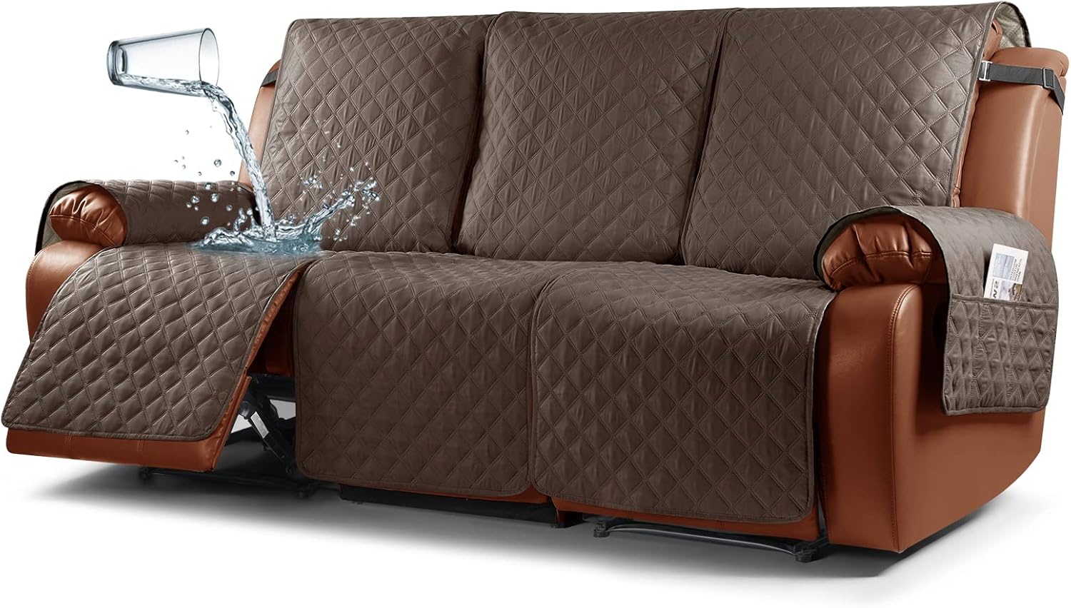 Ruaozz Waterproof Recliner Sofa Cover 1-Piece Couch Covers for Reclining Couches...