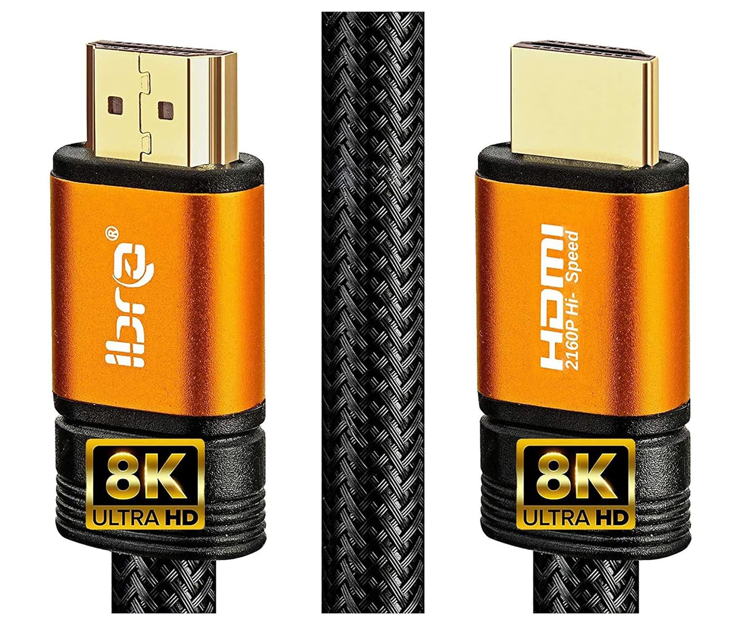 IBRA 2.1 HDMI Cable 8K, 1m Ultra HD Lead High-Spee...