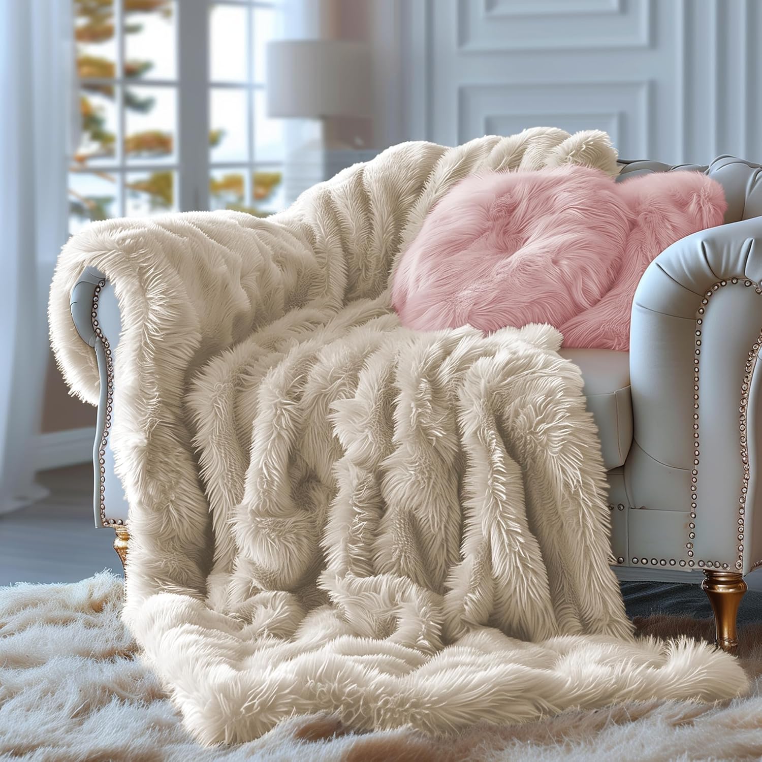 Hyde Lane Fluffy Cute Throw Blankets, Special Blanket for Couch Sofa, Innovative...