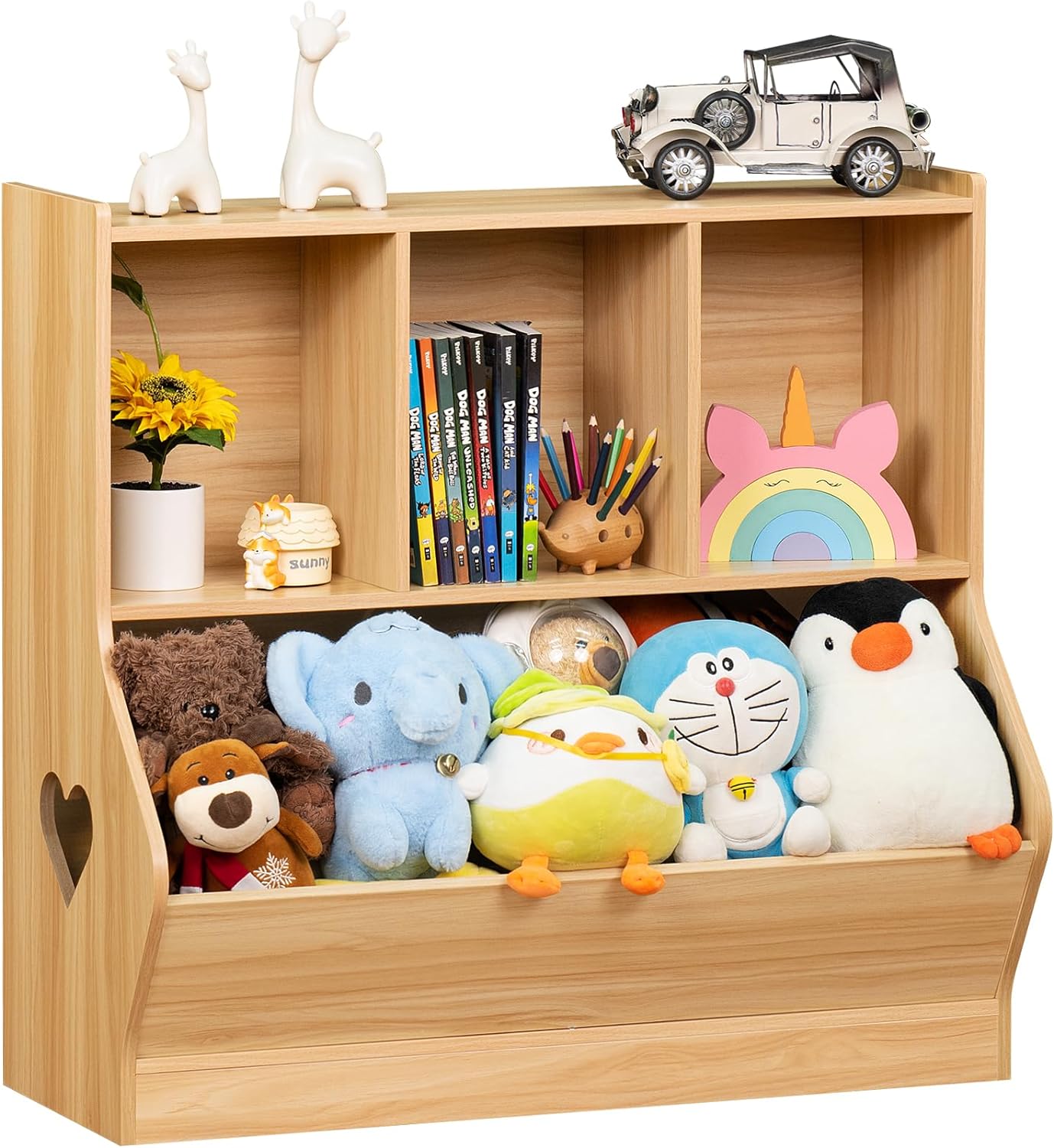 Lerliuo Kids Storage Organizer, Unique Children Small Bookcase and Bookshelf, Sp...