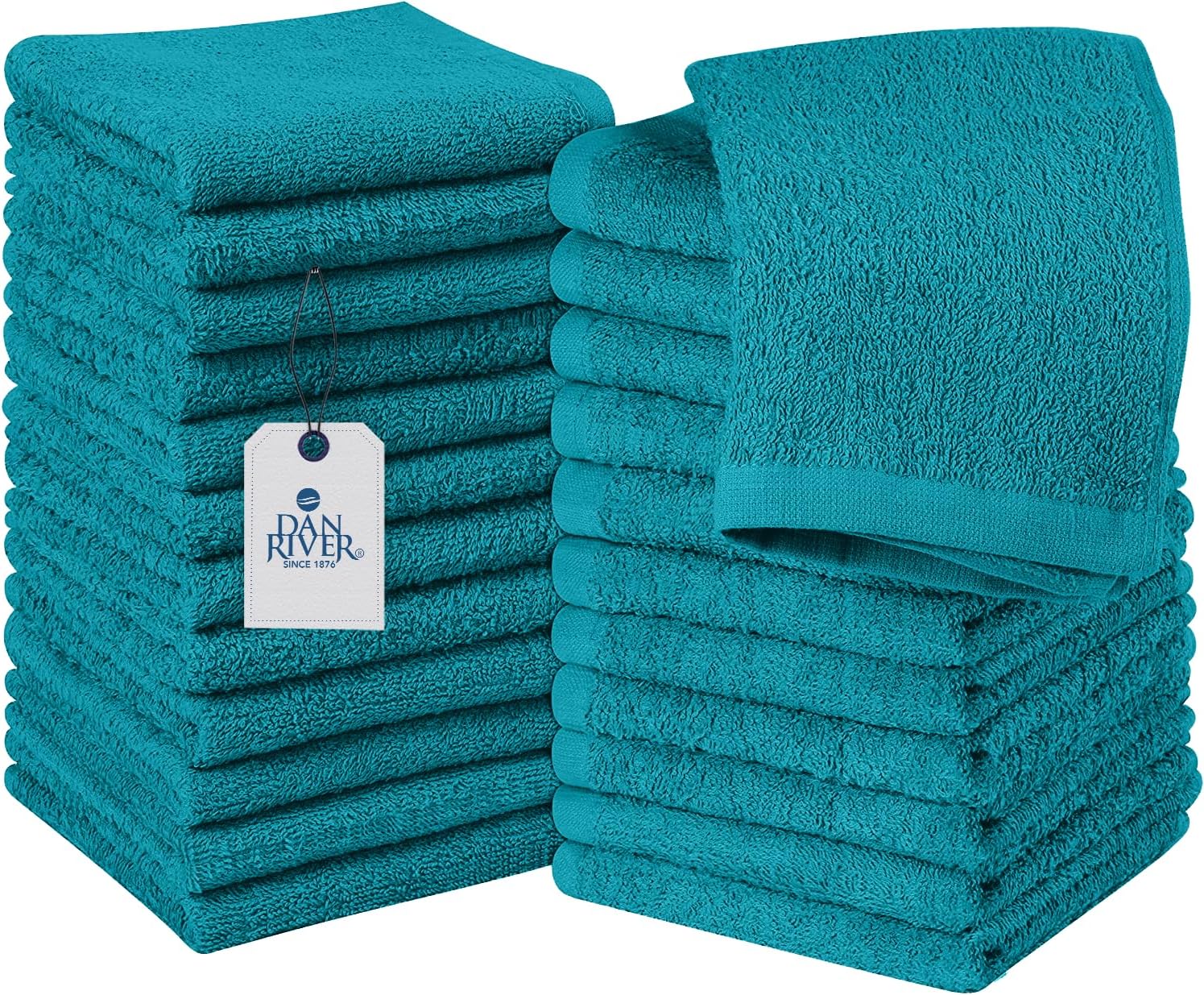 DAN RIVER 100% Cotton Washcloths, Premium Quality Face and Body Cloth for Quick...