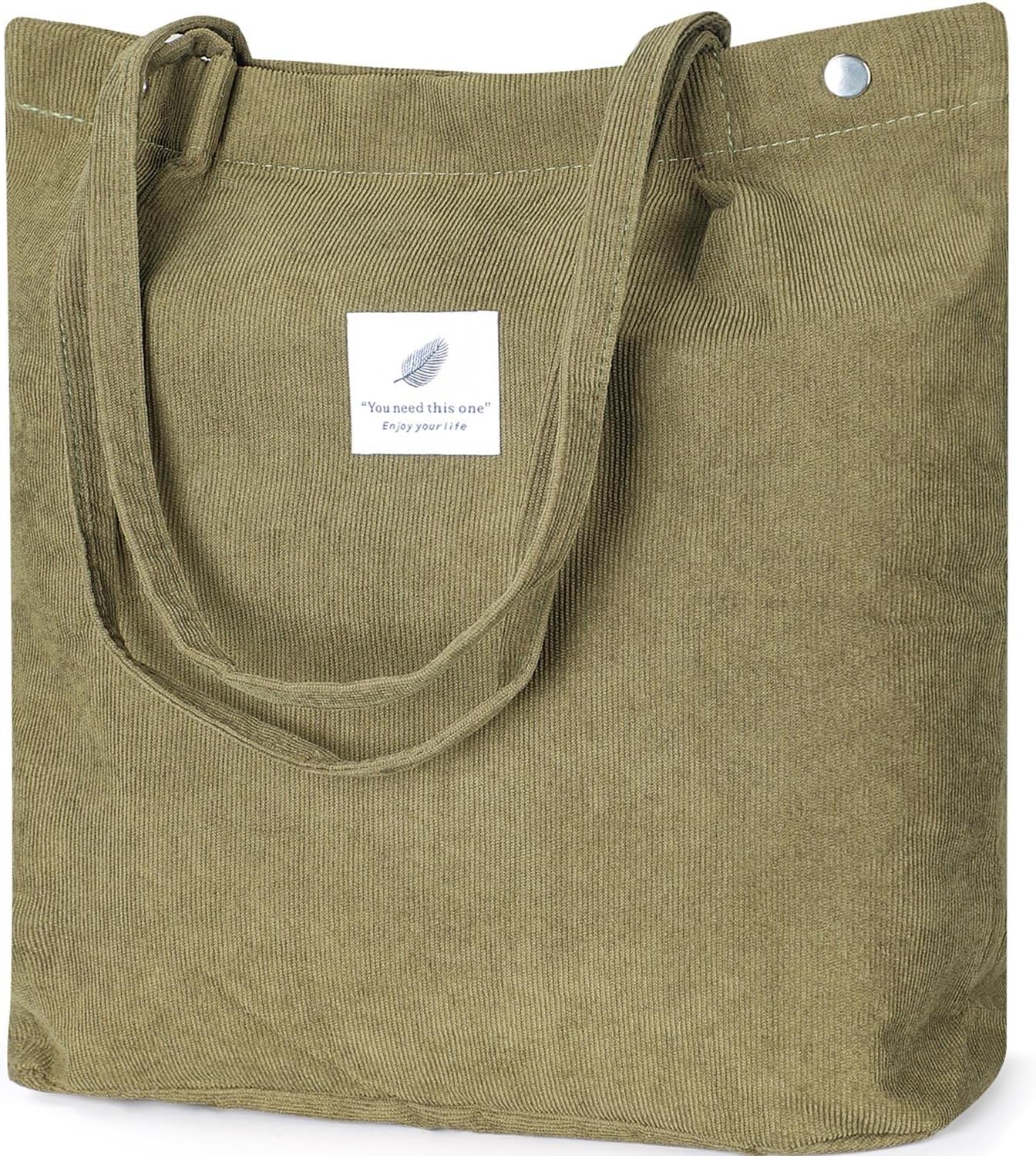WantGor Corduroy Totes Bag Women's Shoulder Handbags Big Capacity Shopping Bag (...