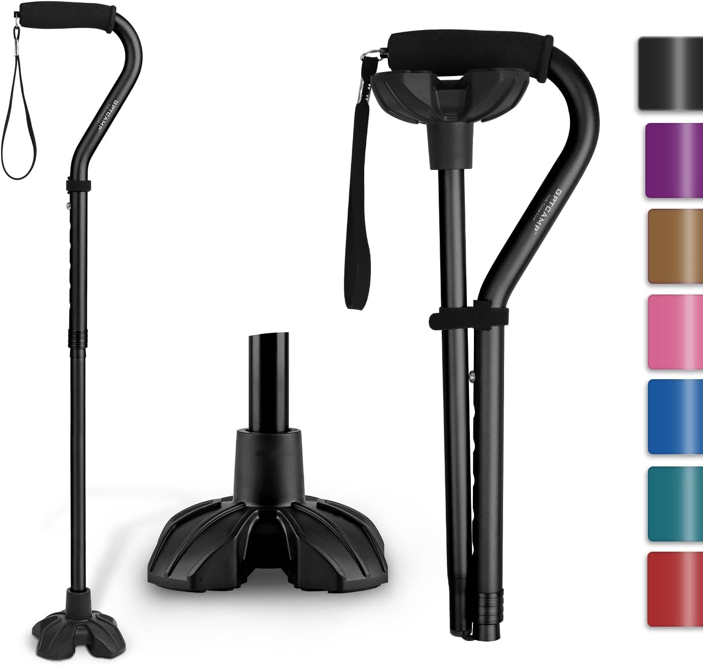 G1 Walking Cane for Women & Men, Lightweight & Sturdy Offset Walking Stick, Larg...