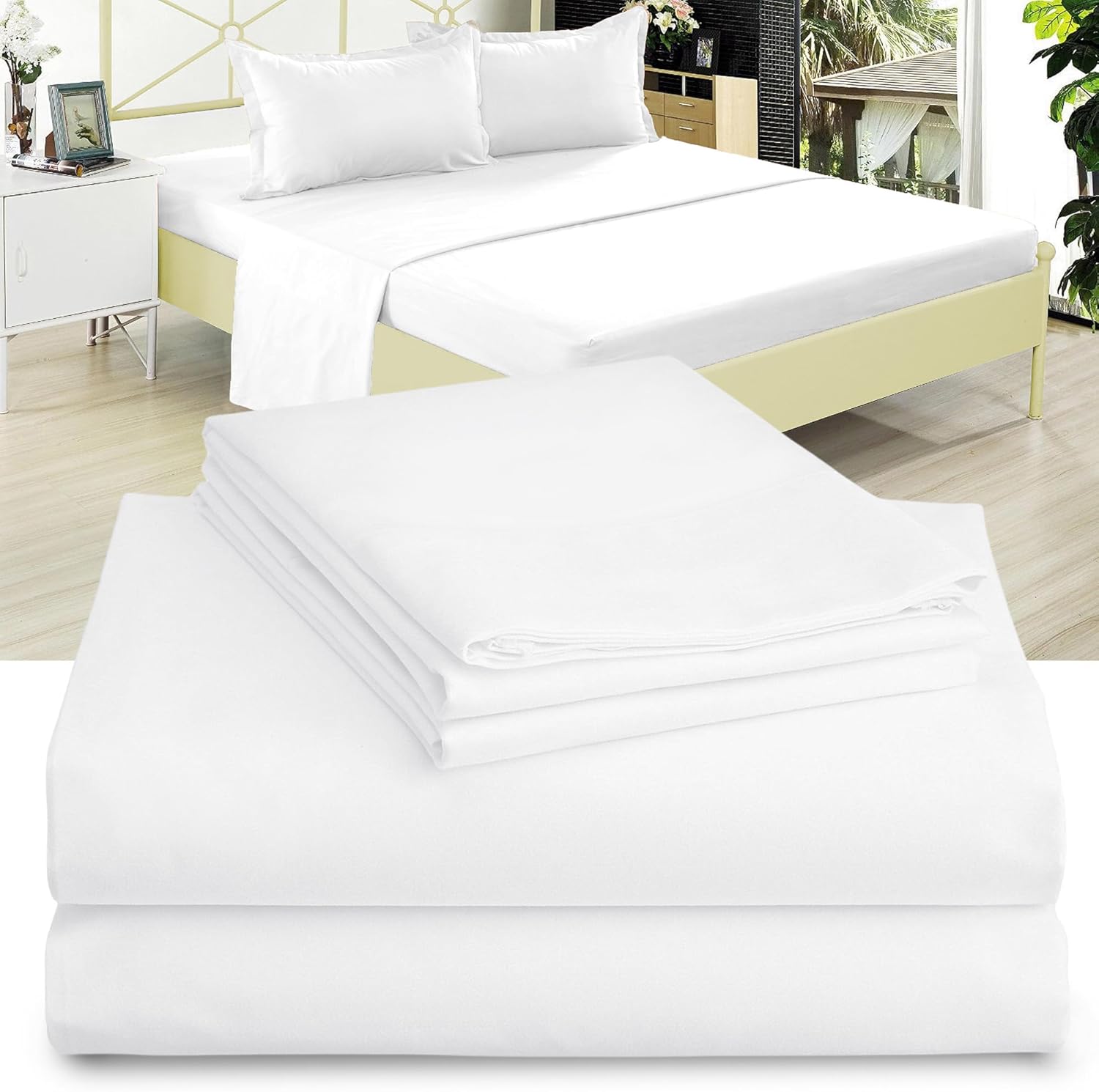 Full XL 100% Microfiber Double Brushed Sheet Set, Special Extra-Soft Sheet, Inno...