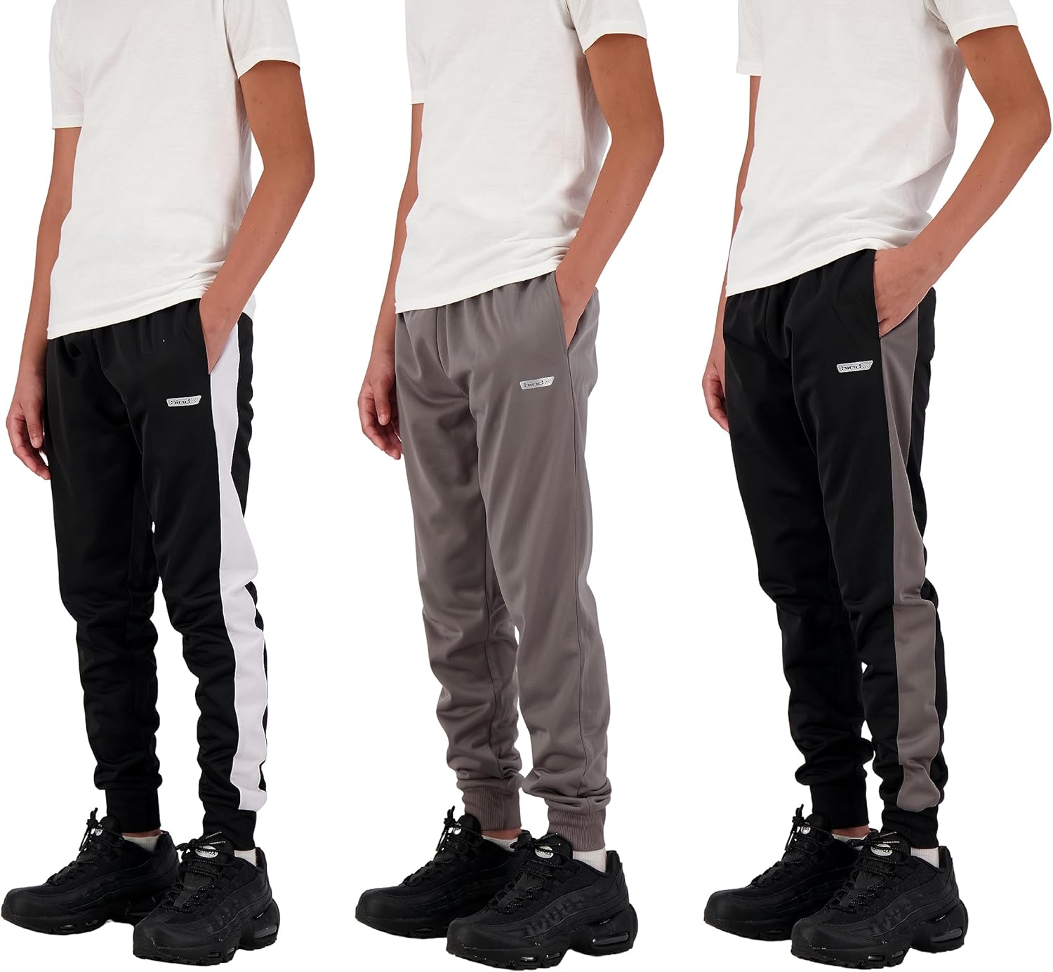 Hind Boys Sweatpants 3 Pack Athletic Fleece and Tricot Boys Jogger Pants with Po...